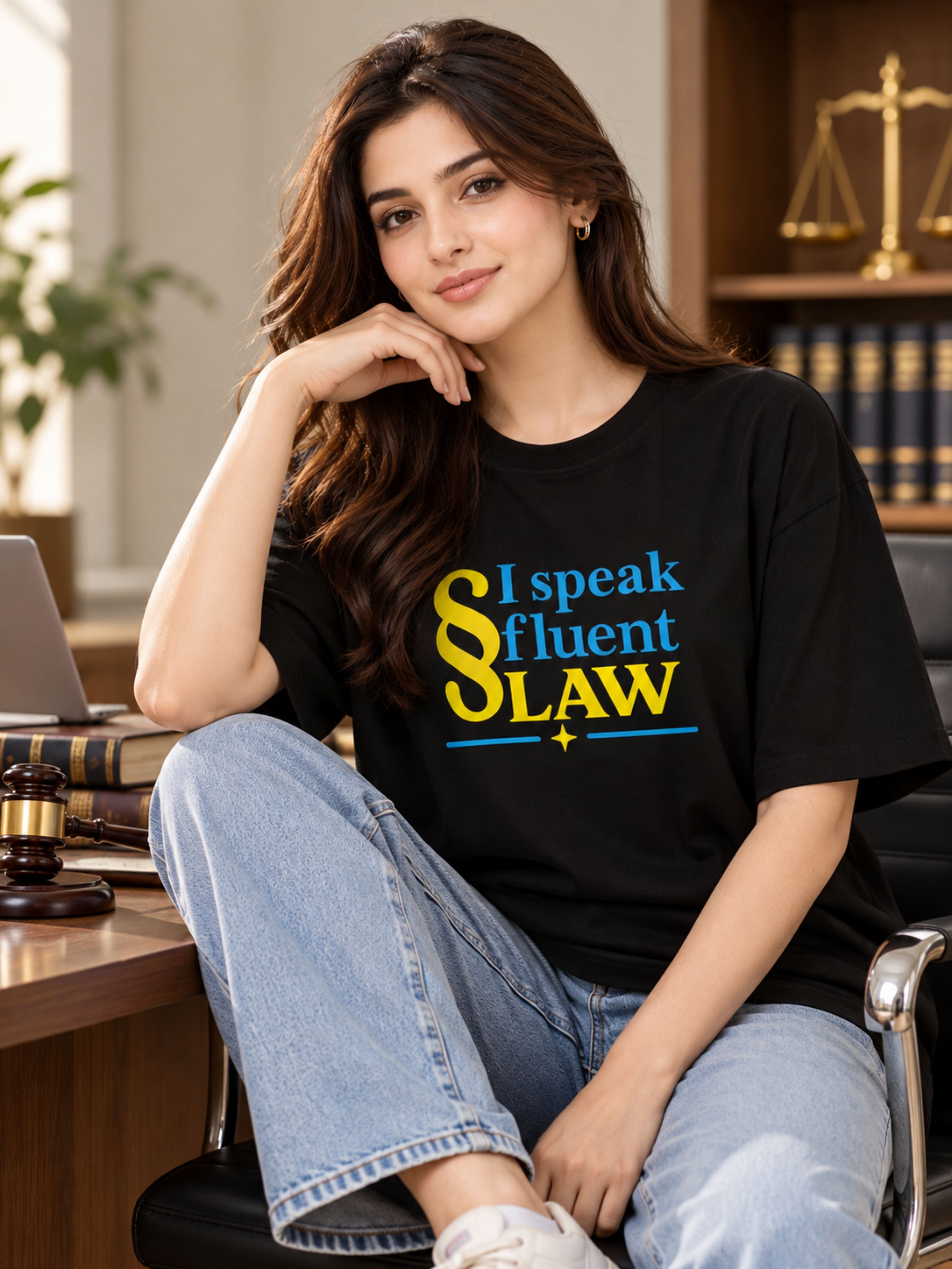 Lawyer | I Speak Fluent Law | Oversized Designer T-Shirt For Women