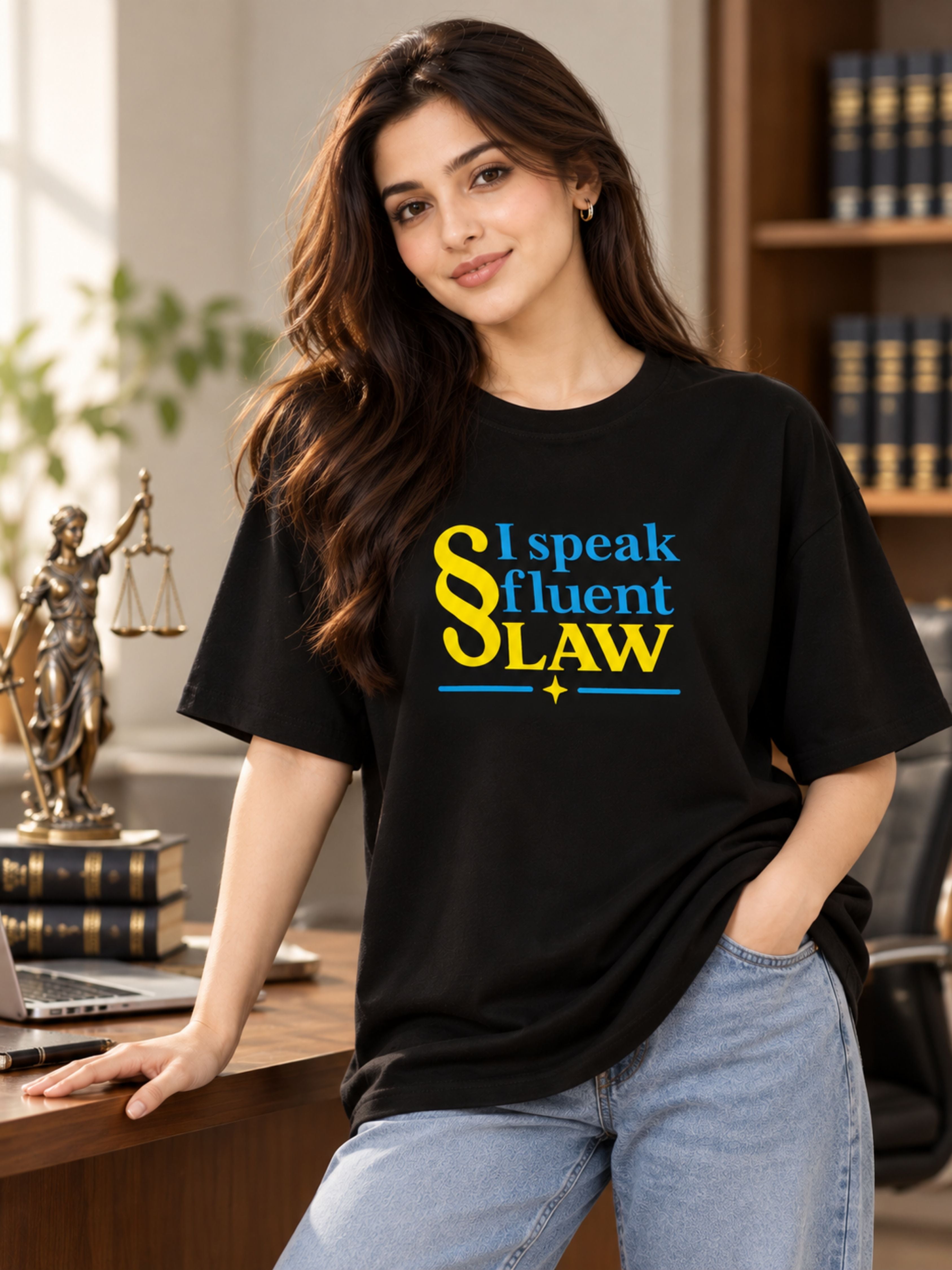 Lawyer | I Speak Fluent Law | Oversized Designer T-Shirt For Women