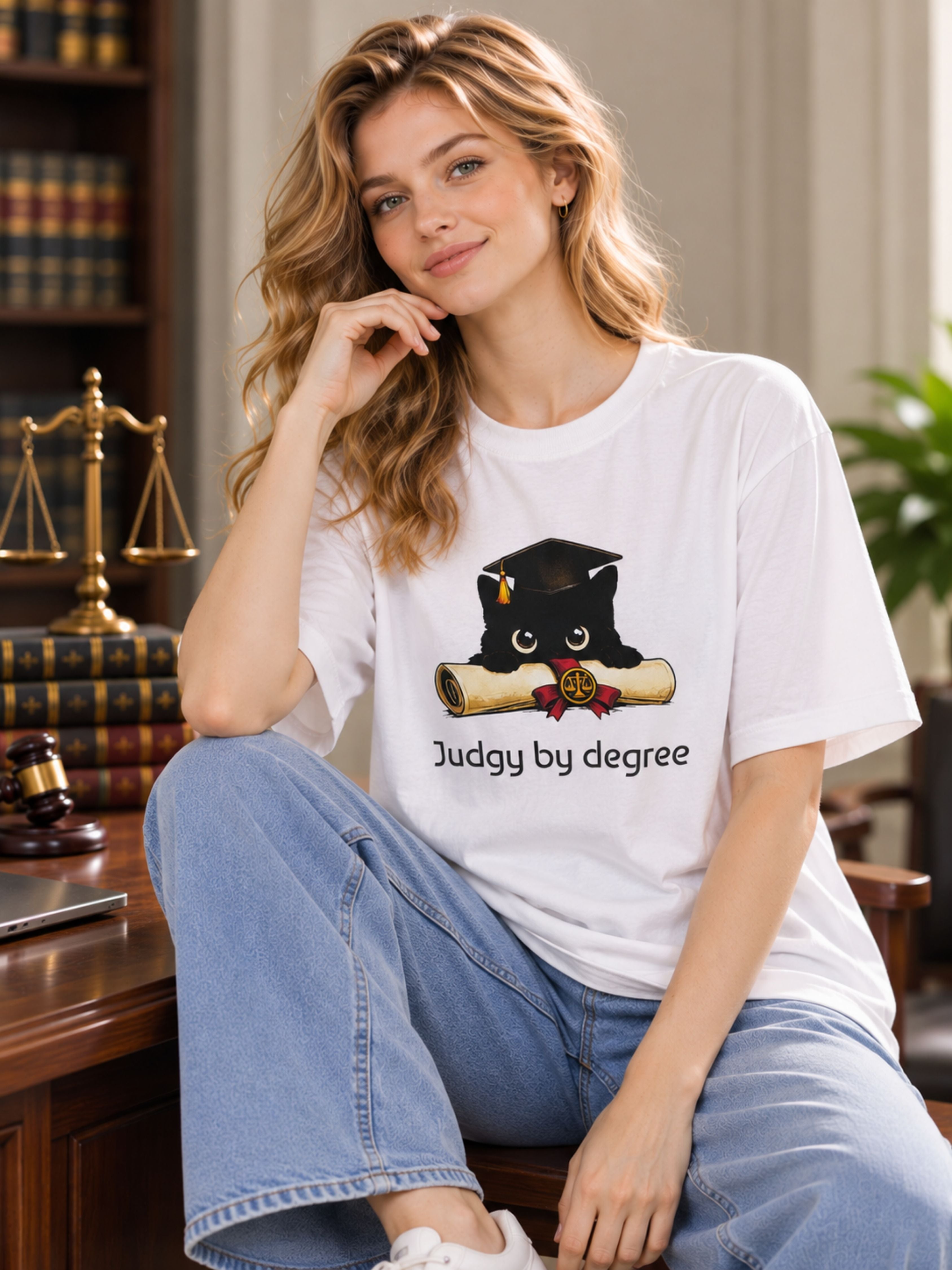 Lawyer | Judgy By Degree | Oversized Funky T-Shirt For Women