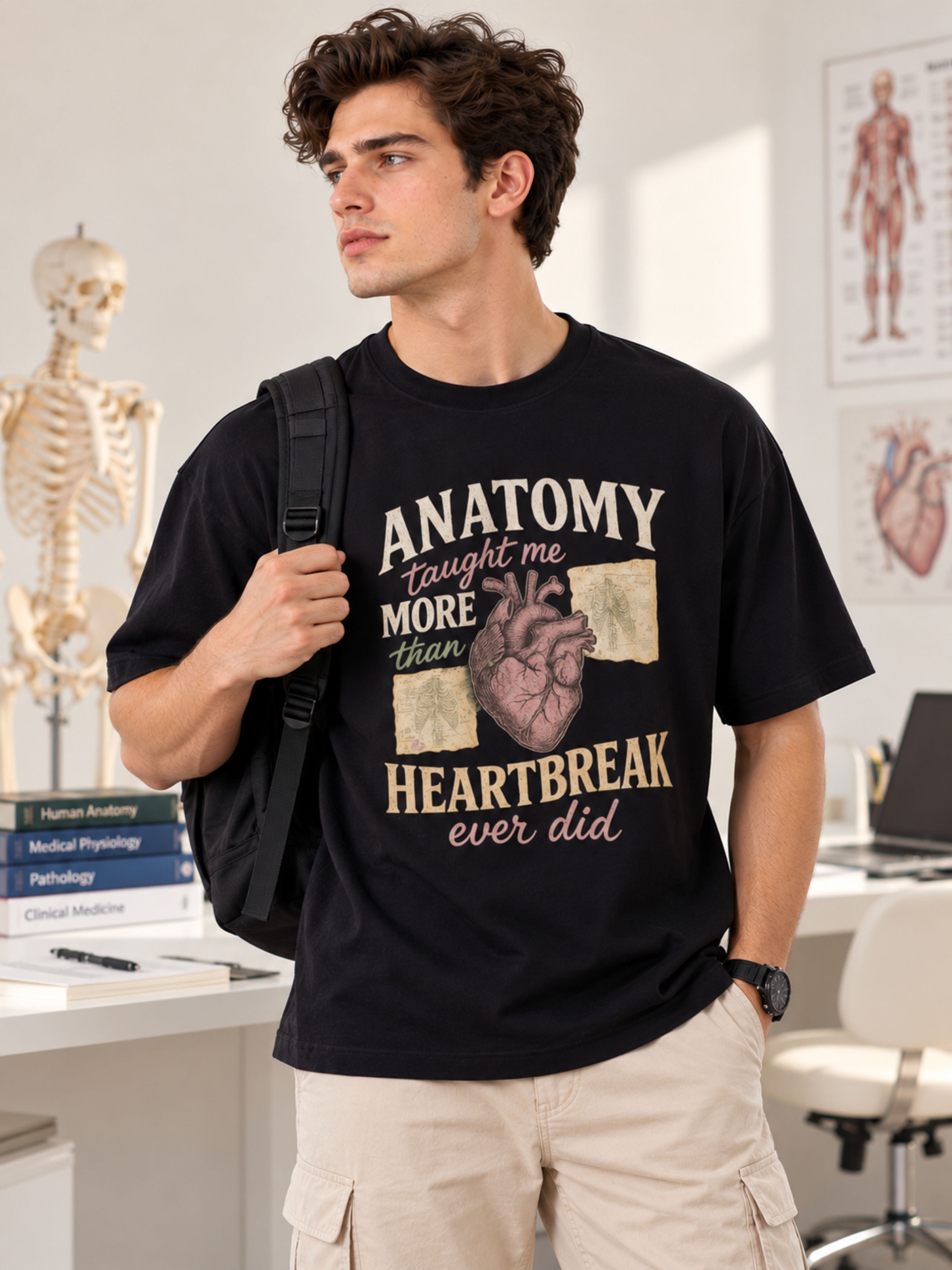 Medical Students | Anatomy Taught Me More Than Heartbreak Ever Did | Oversized Tshirt For Men