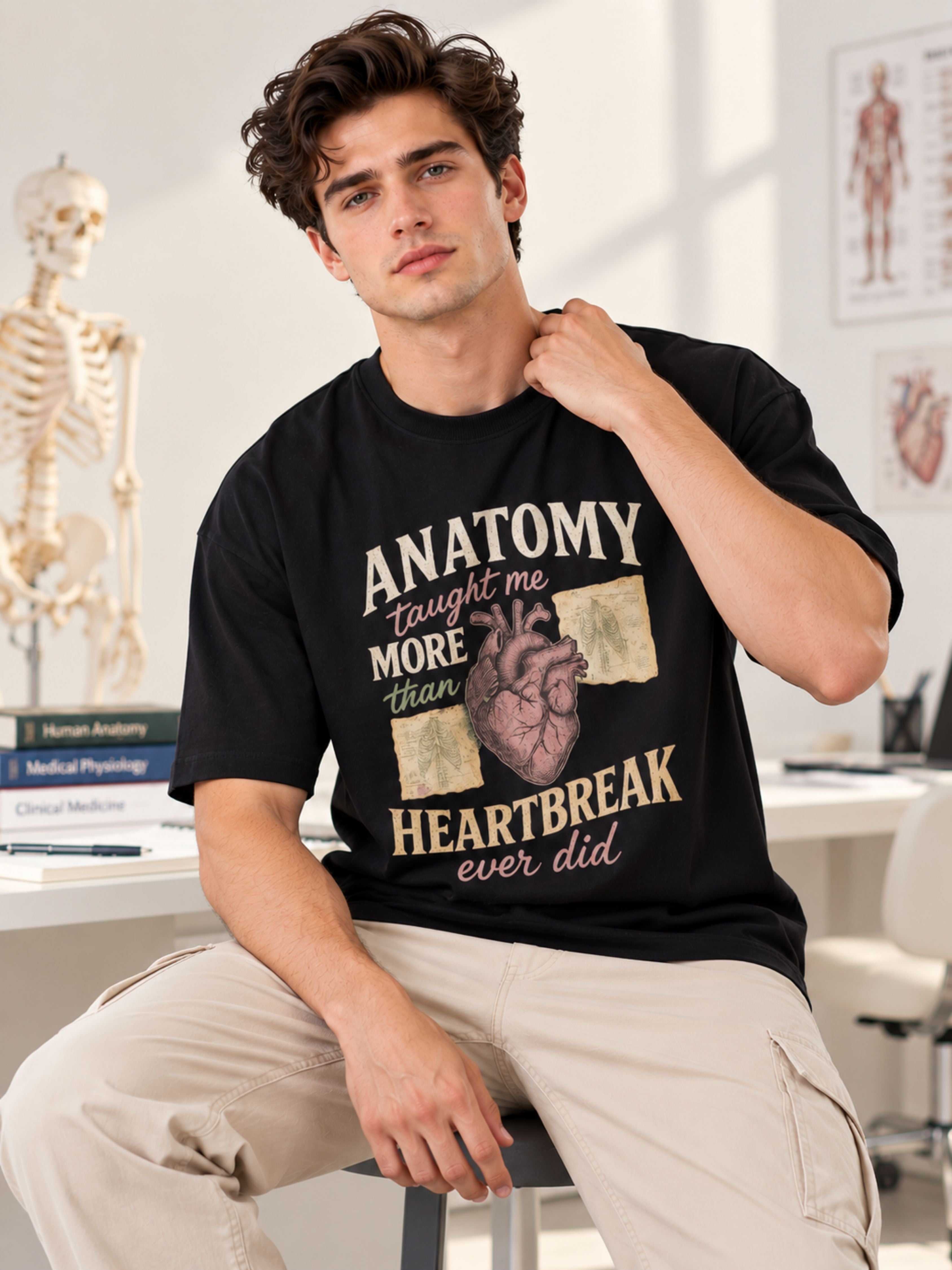 Medical Students | Anatomy Taught Me More Than Heartbreak Ever Did | Oversized Tshirt For Men