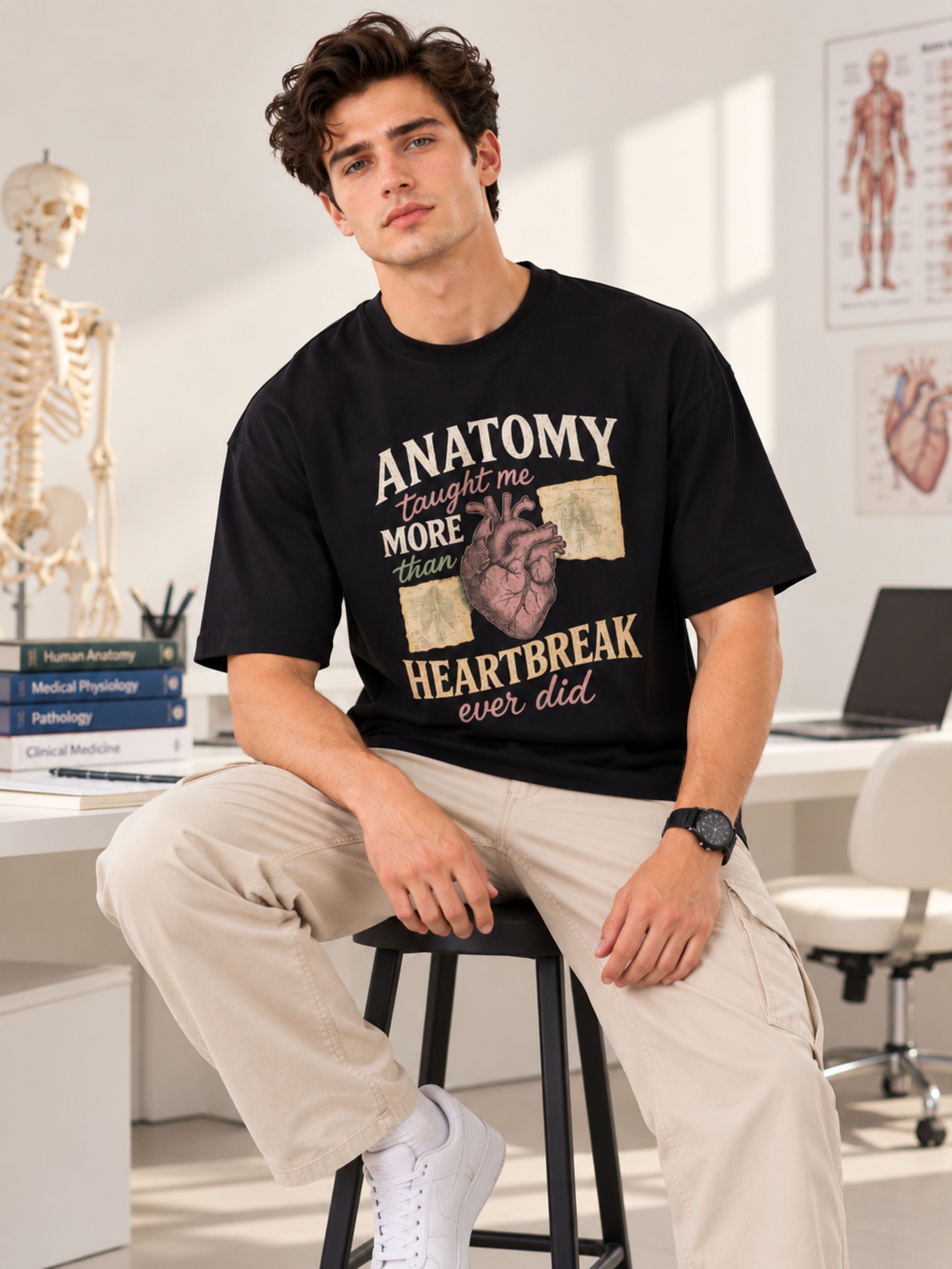 Medical Students | Anatomy Taught Me More Than Heartbreak Ever Did | Oversized Tshirt For Men