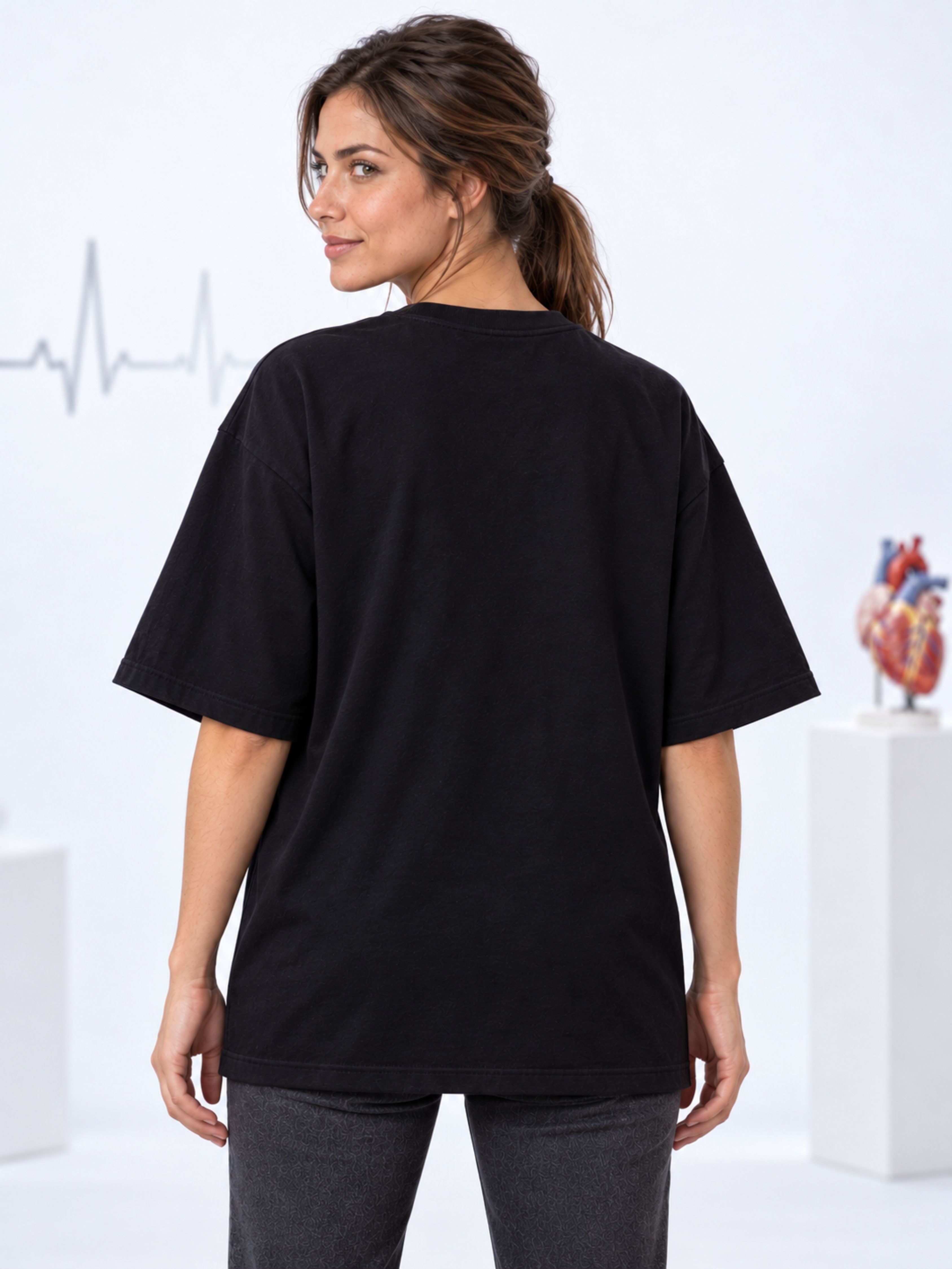 Cardiologist | Echoes Of Life, Diagnosed In Seconds | Oversized Graphic Tshirt For Women