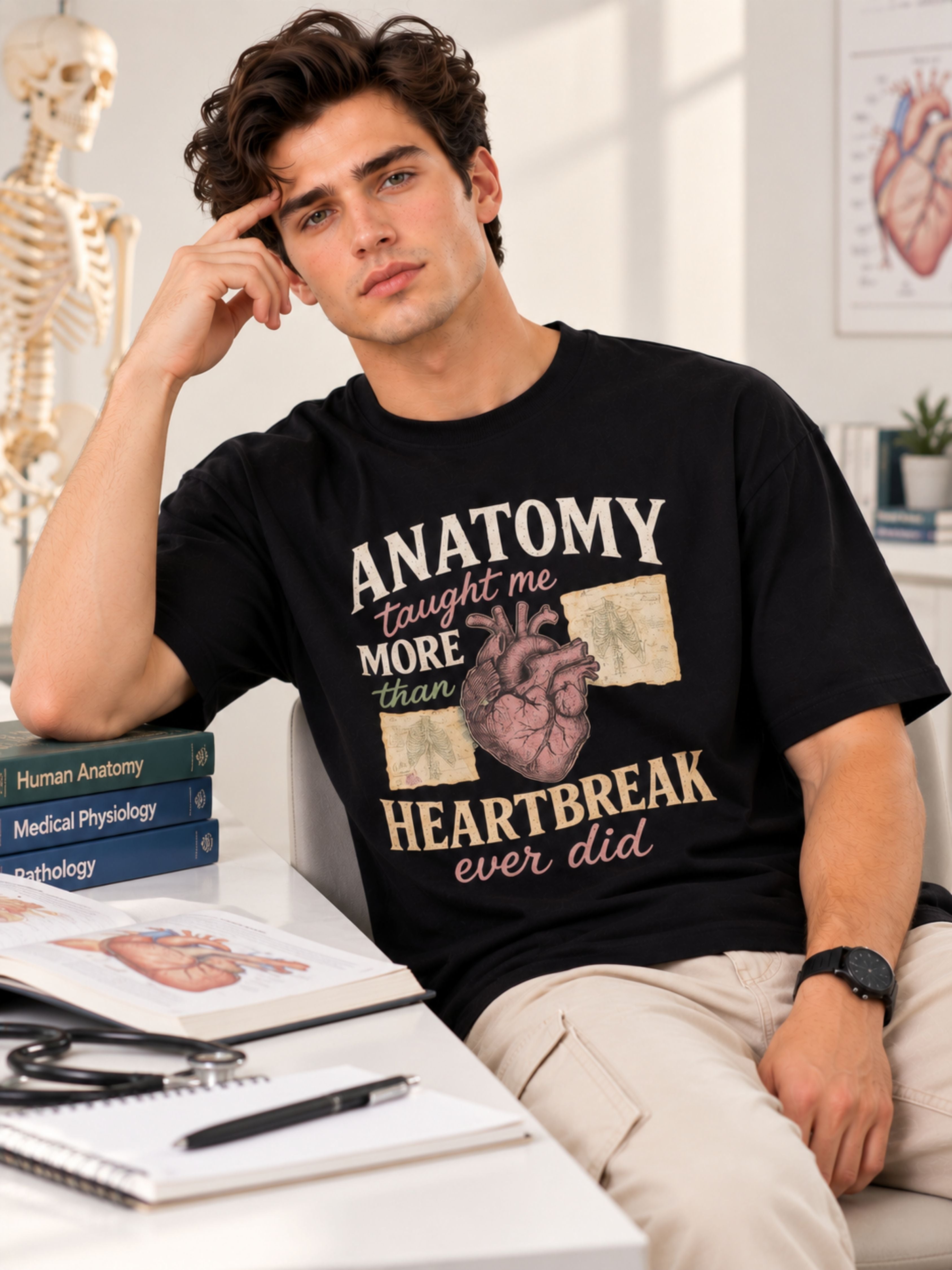 Medical Students | Anatomy Taught Me More Than Heartbreak Ever Did | Oversized Tshirt For Men