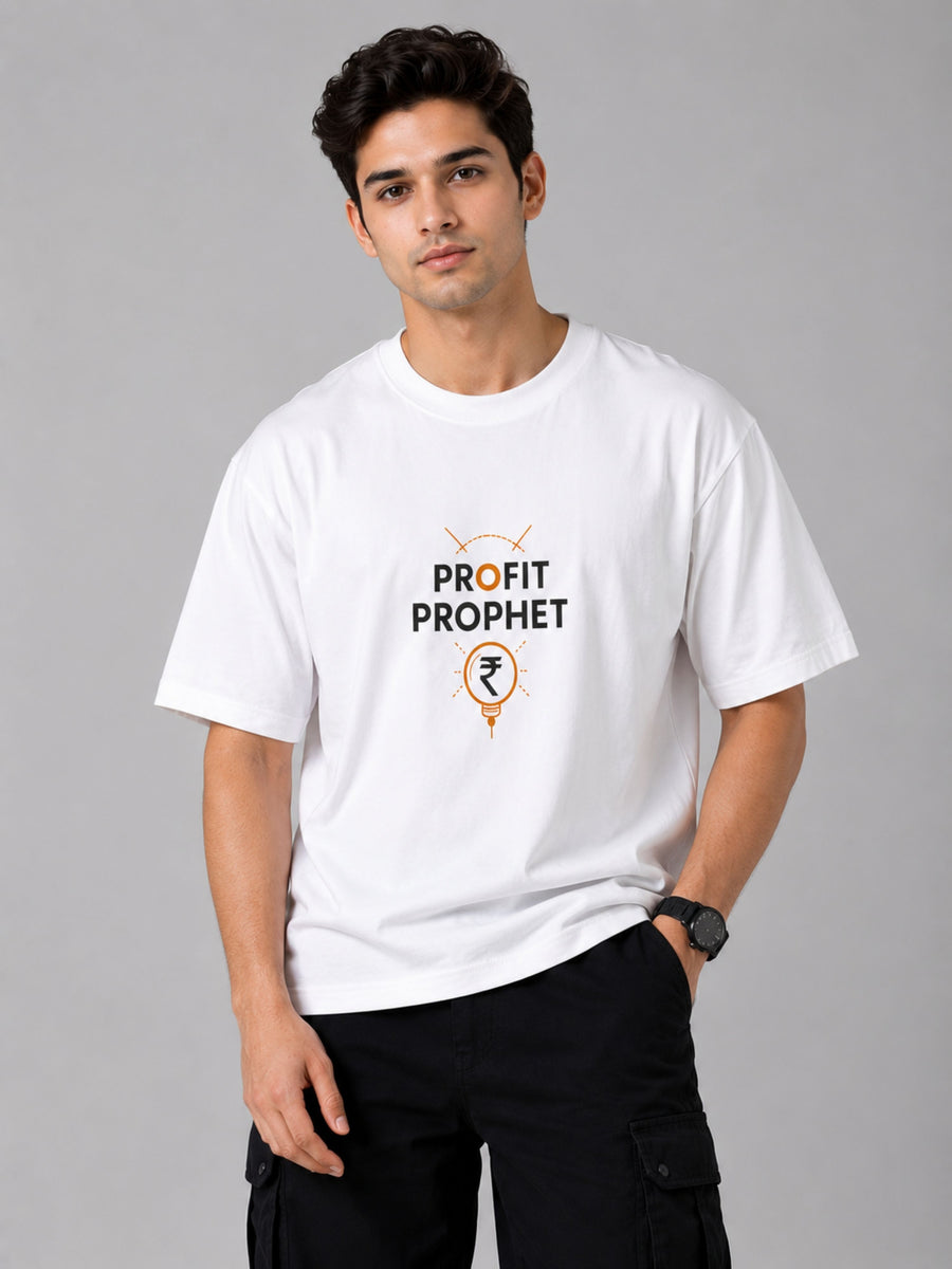 Chartered Accountant | Profit Prophet | Oversized Printed T Shirt For Men