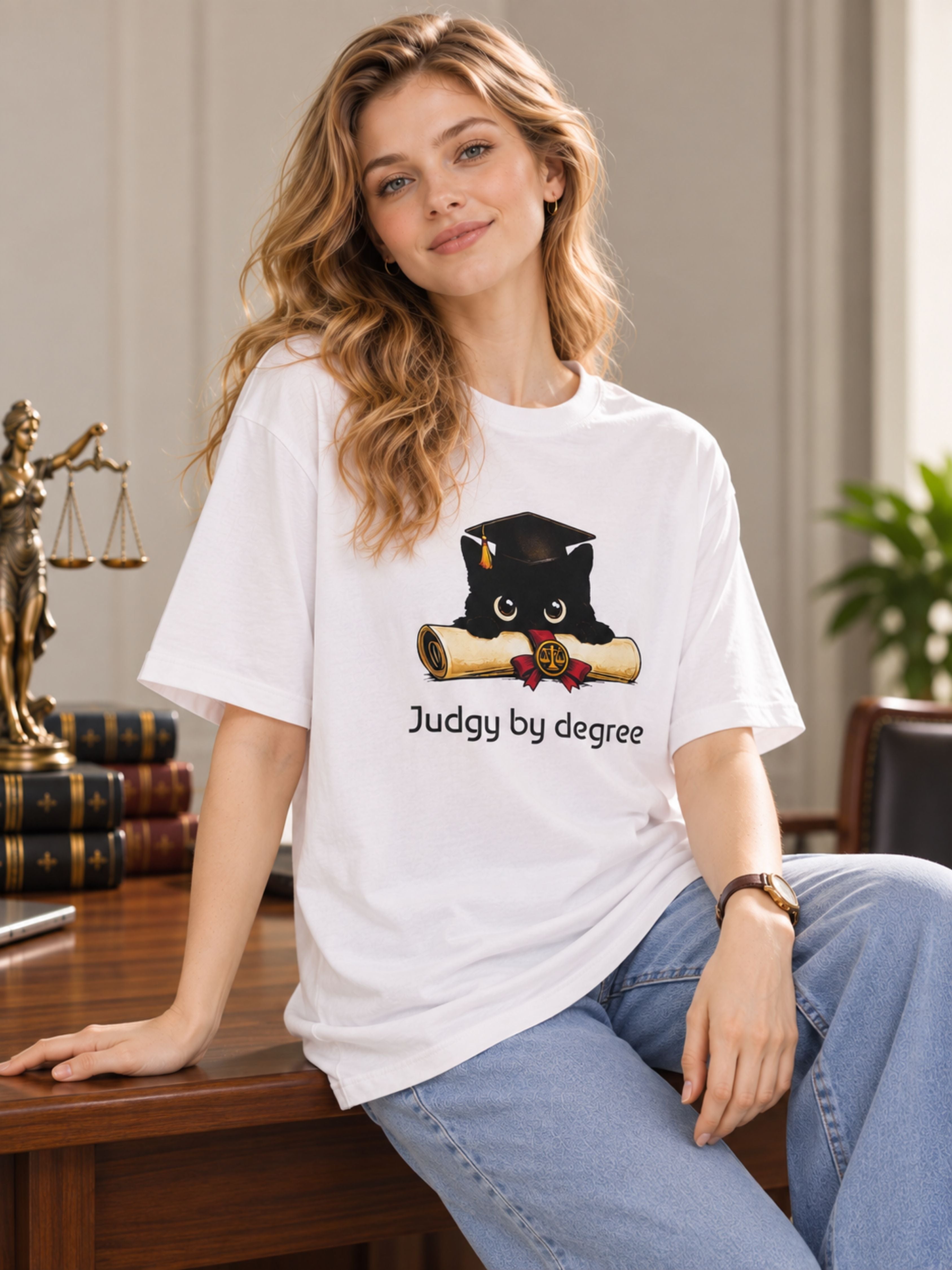 Lawyer | Judgy By Degree | Oversized Funky T-Shirt For Women