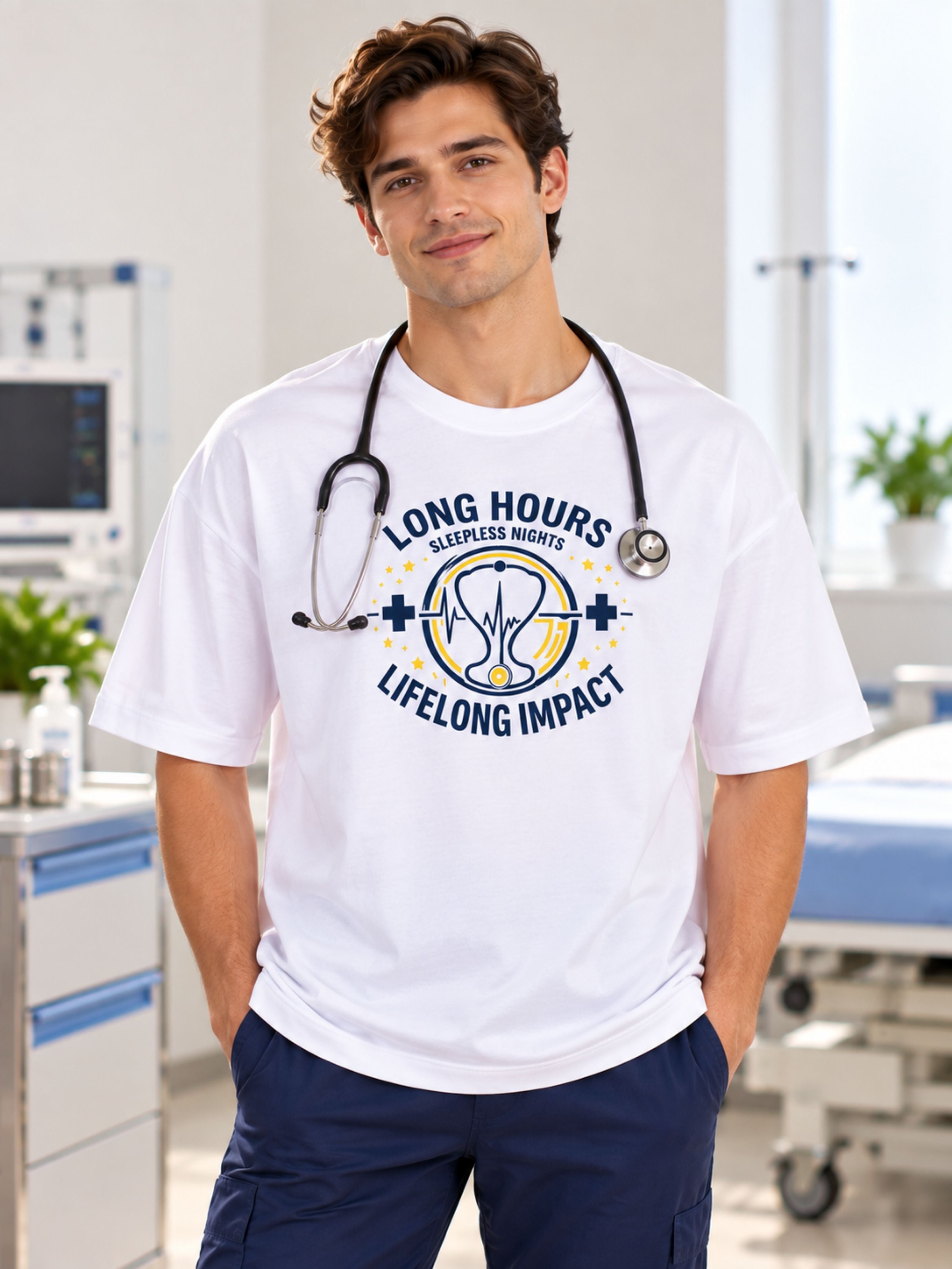 Doctor | Long Hours. Sleepless Nights. Lifelong Impact | Oversized Tshirt For Men