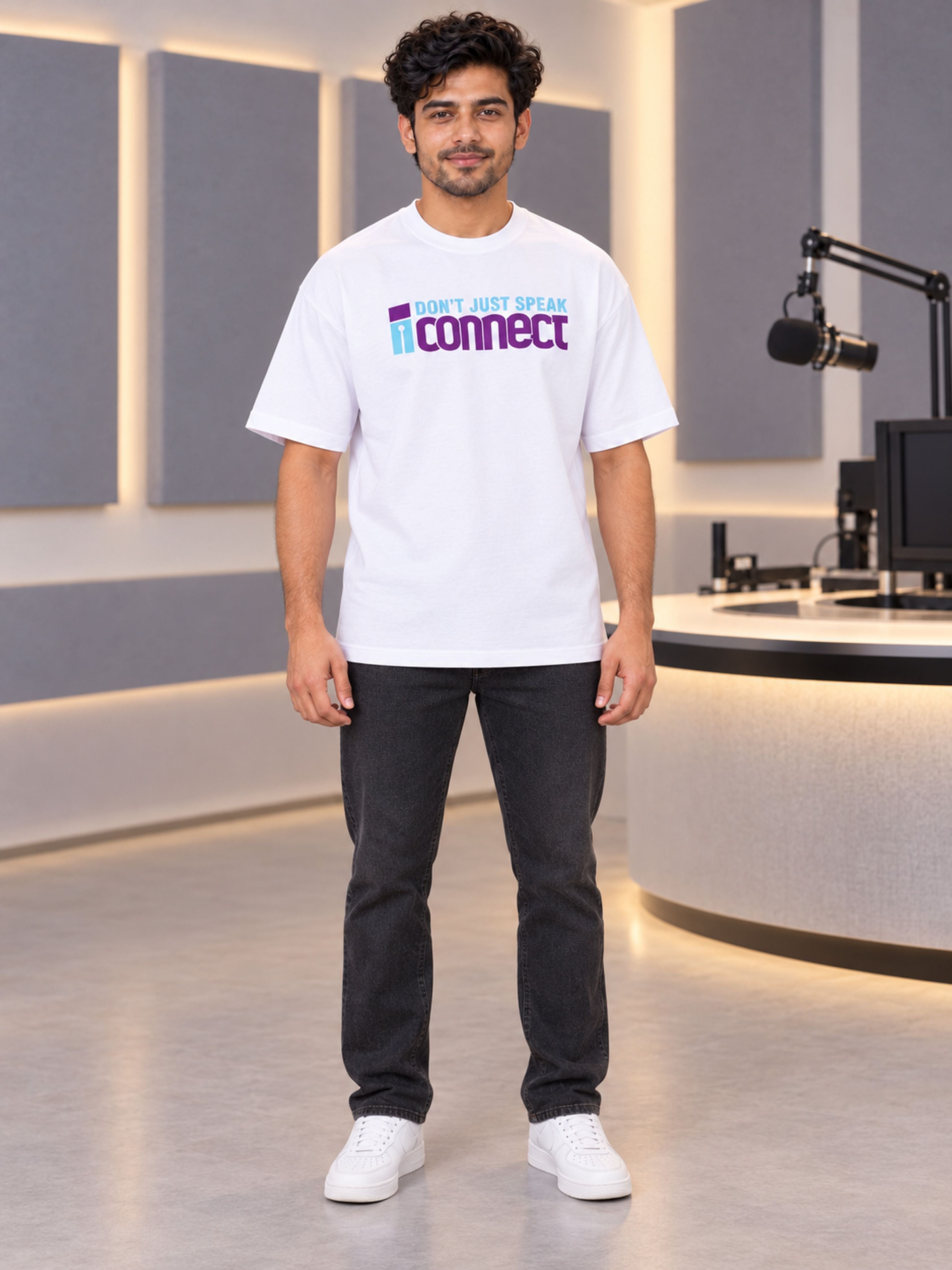 Radio Jockey | I Don't Just Speak, I Connect | Oversized Tshirt For Men