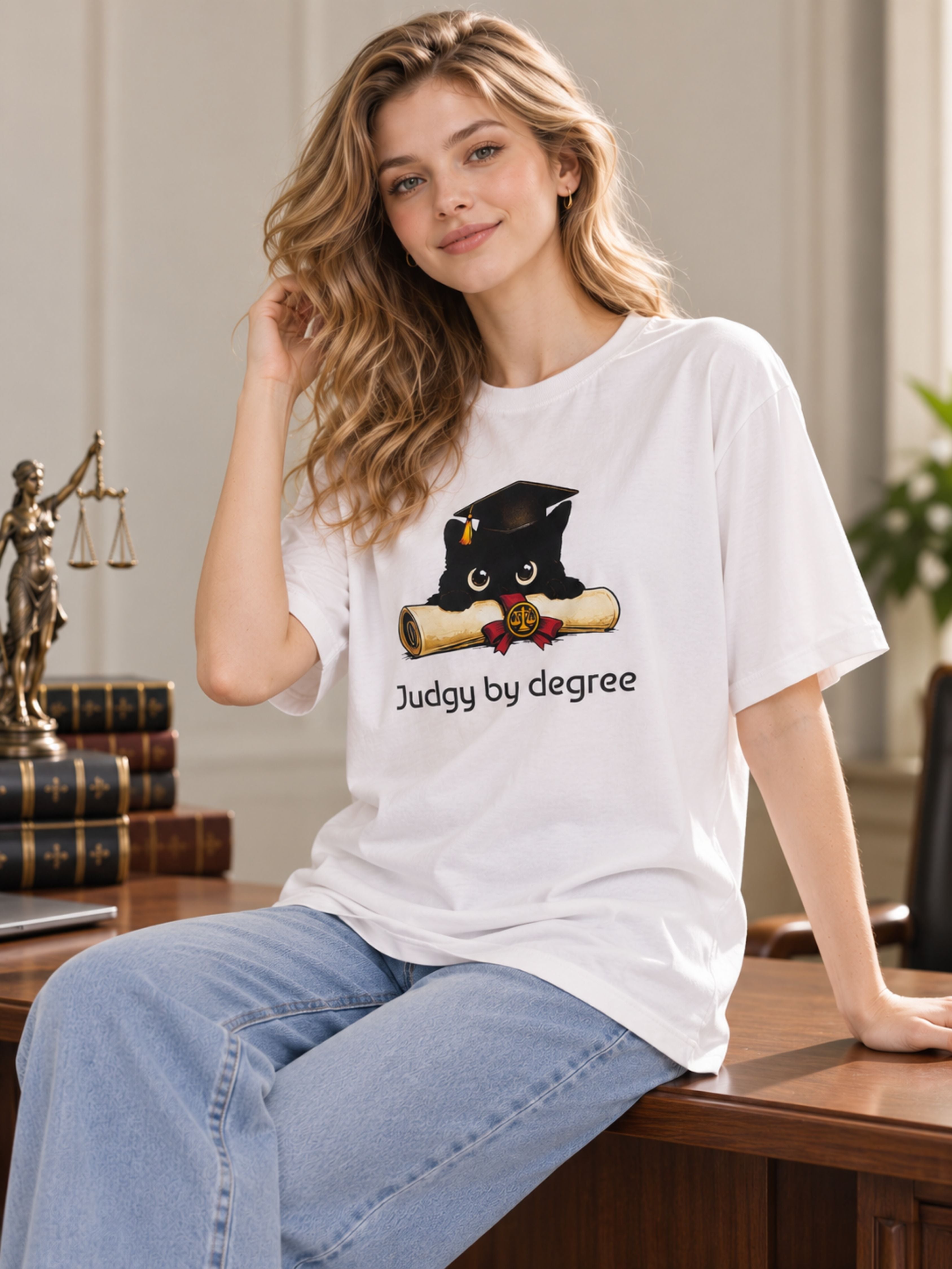 Lawyer | Judgy By Degree | Oversized Funky T-Shirt For Women