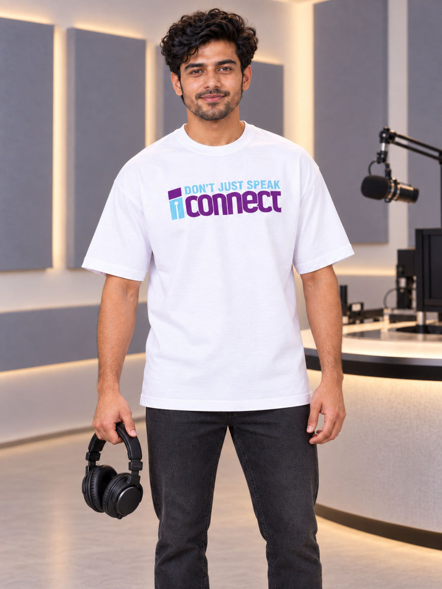 Radio Jockey | I Don't Just Speak, I Connect | Oversized Tshirt For Men
