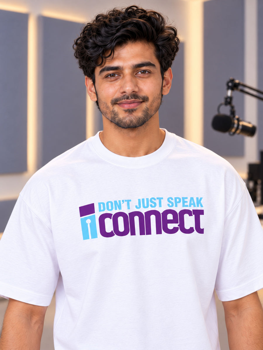 Radio Jockey | I Don't Just Speak, I Connect | Oversized Tshirt For Men