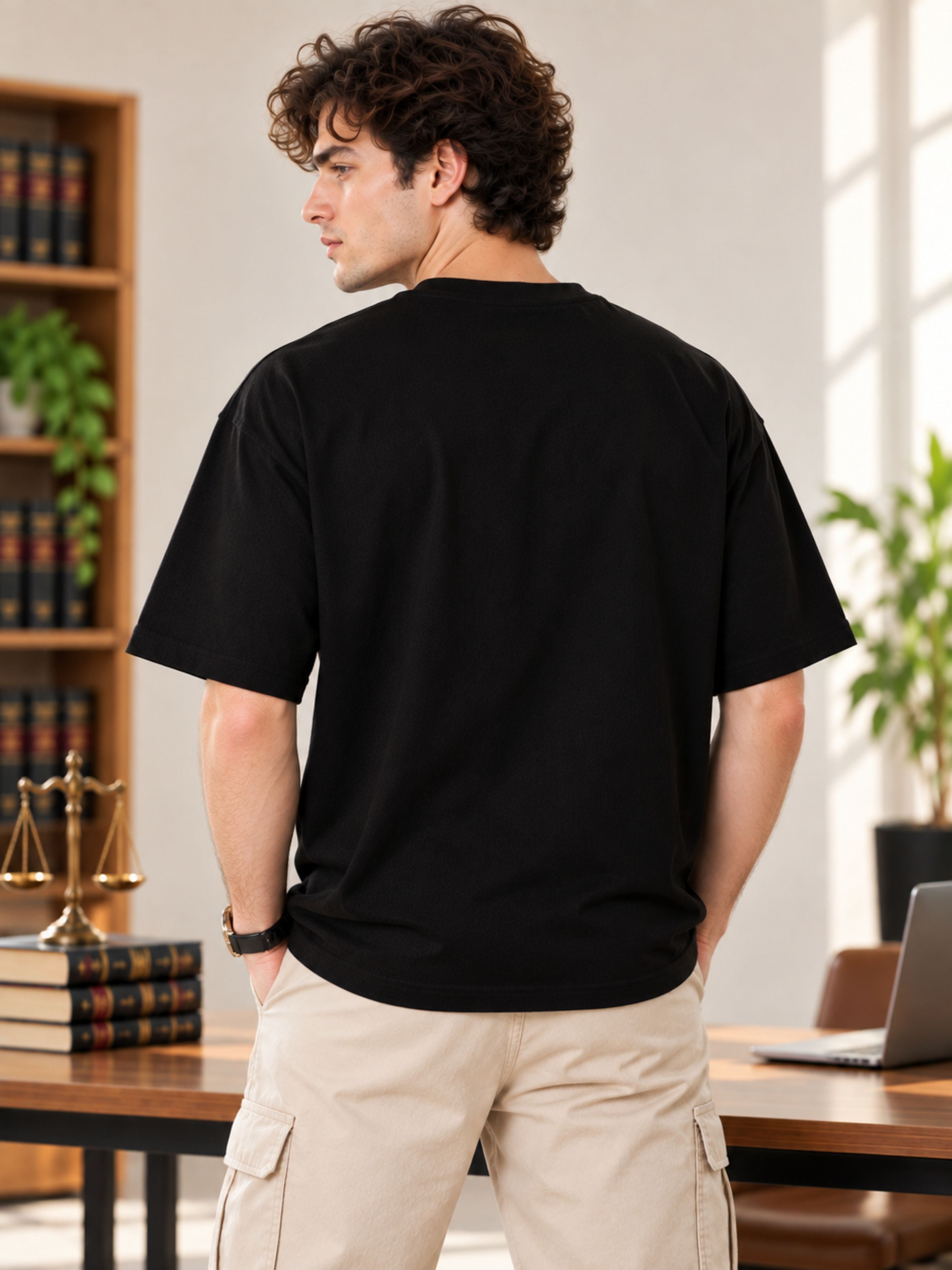Judicial Intern | Running On Caffeine And Courtroom Dreams | Oversized T-Shirt For Men