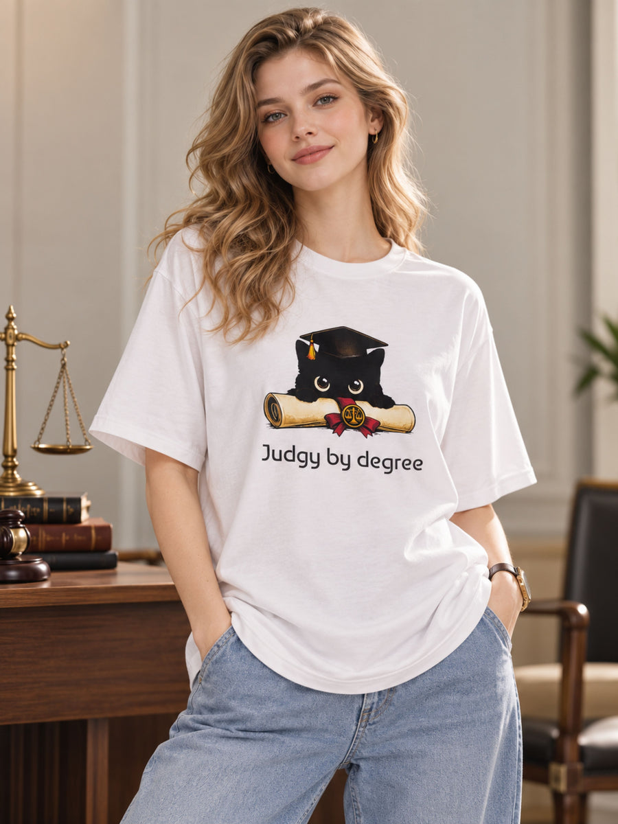 Lawyer | Judgy By Degree | Oversized Funky T-Shirt For Women