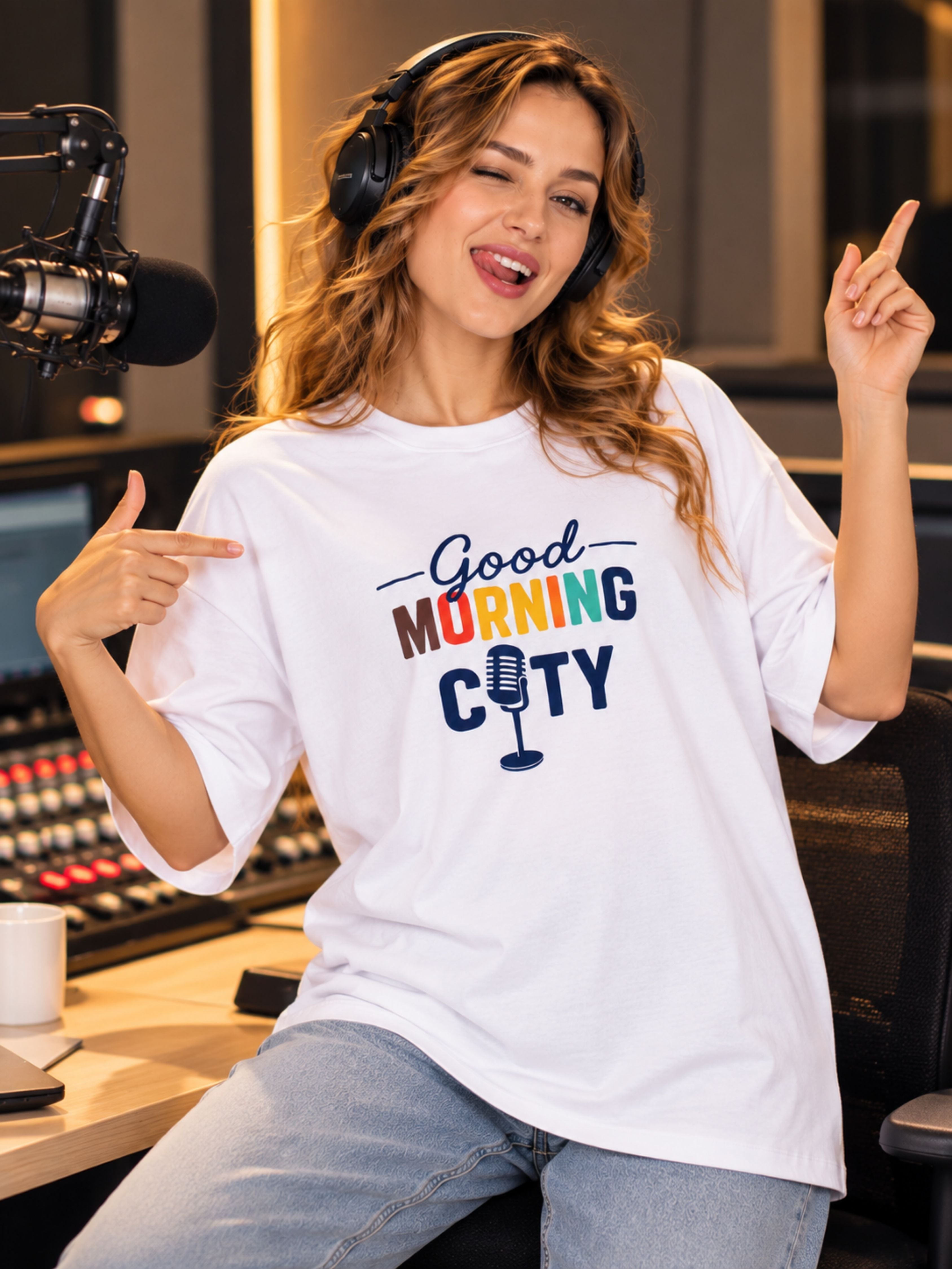 Radio Jockey | Good Morning, City | Oversized Tshirt For Women