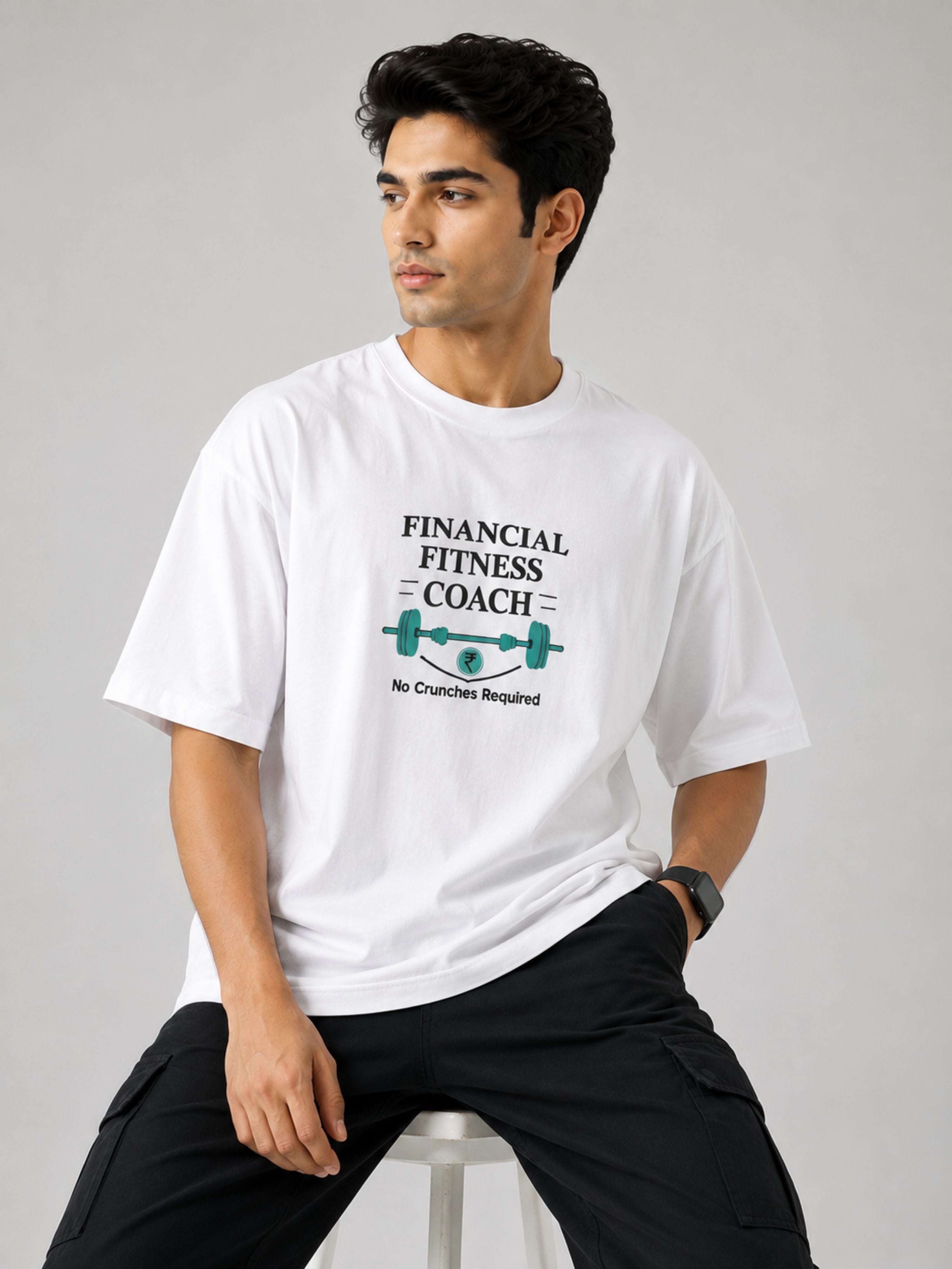 Chartered Accountant | Financial Fitness Coach - No Crunches Required | Oversized Tshirt For Men