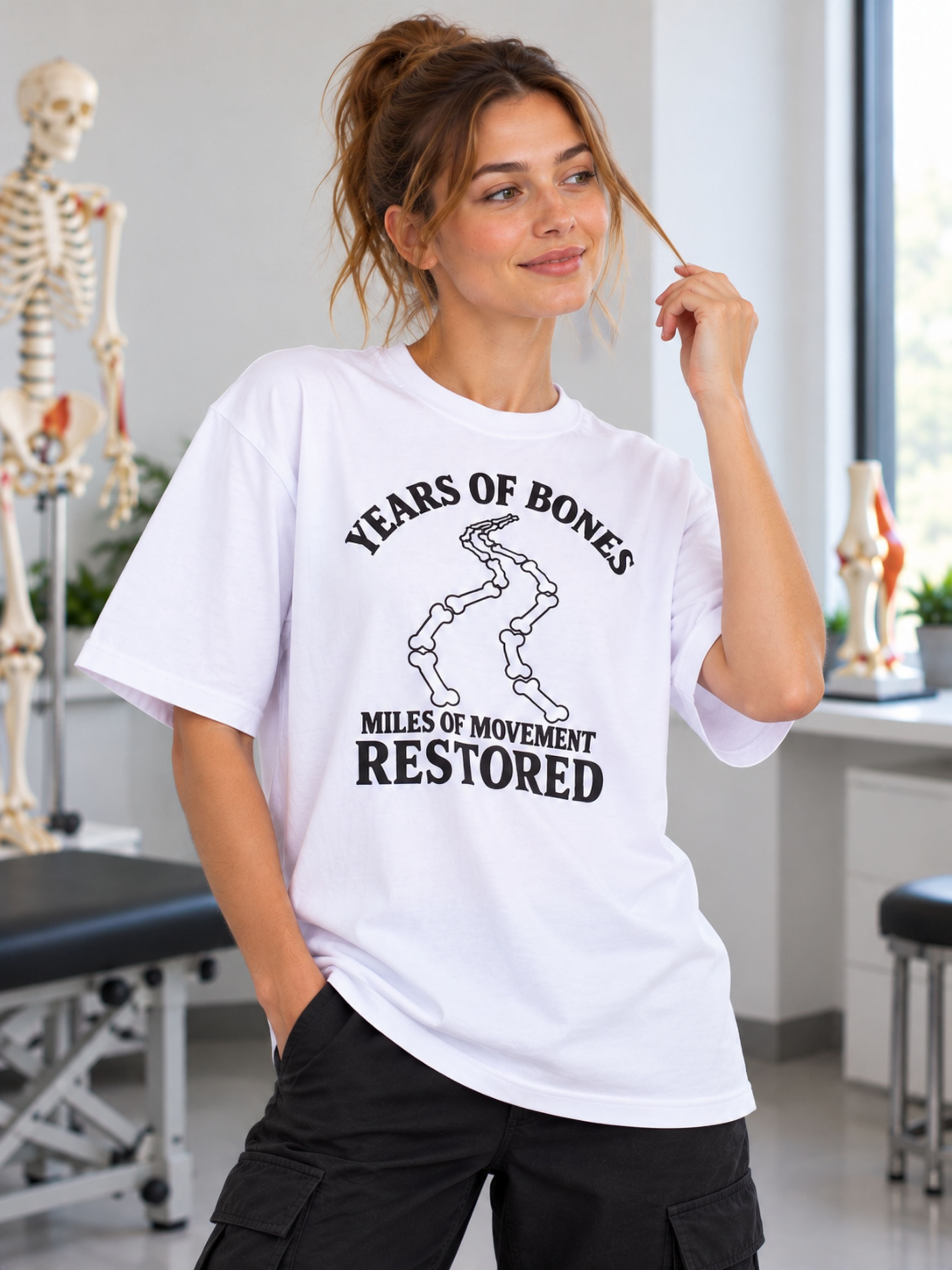 Orthopedician | Years of Bones, Miles of Movement Restored. | Oversized fit Tshirt