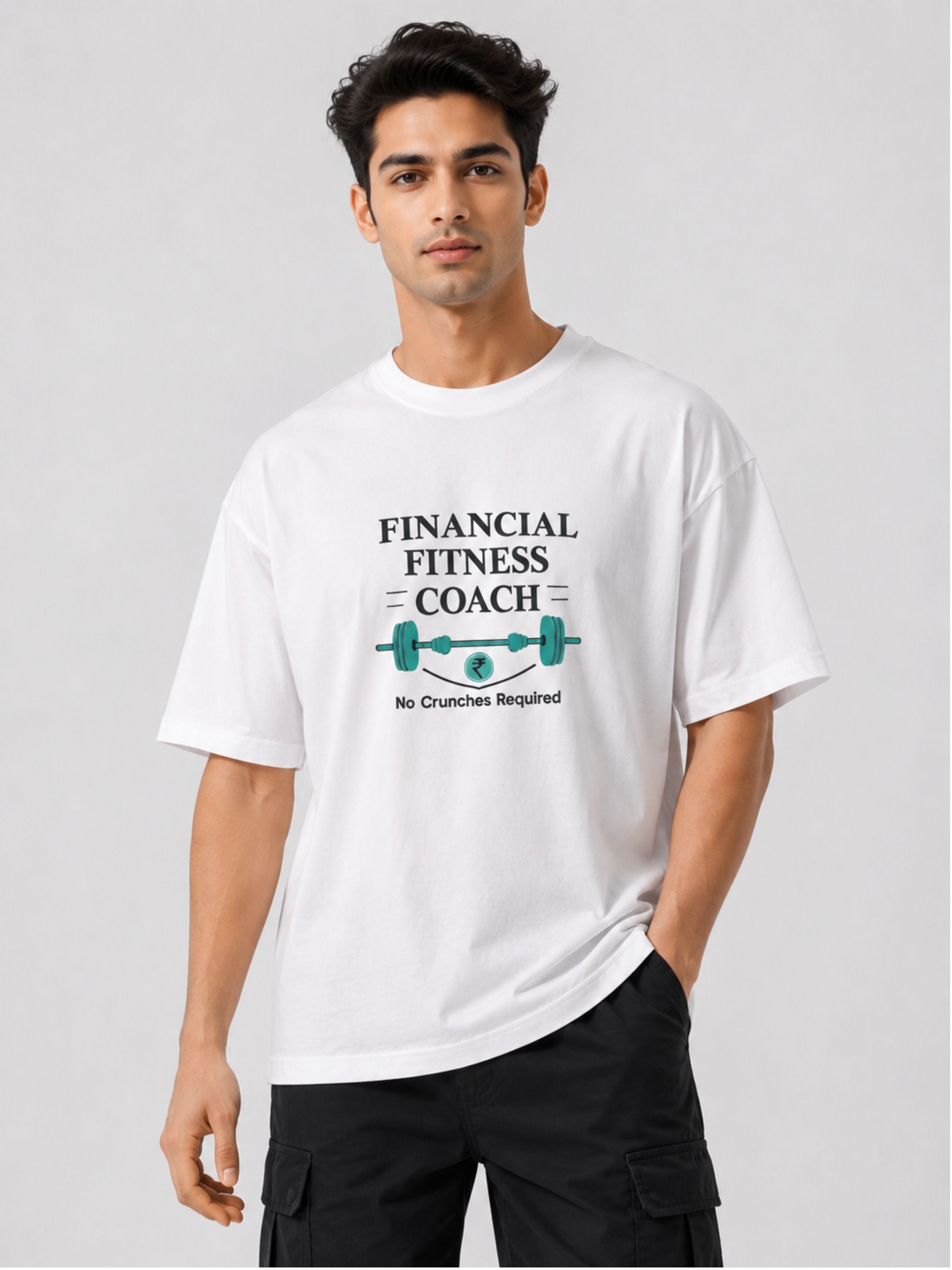 Chartered Accountant | Financial Fitness Coach - No Crunches Required | Oversized Tshirt For Men