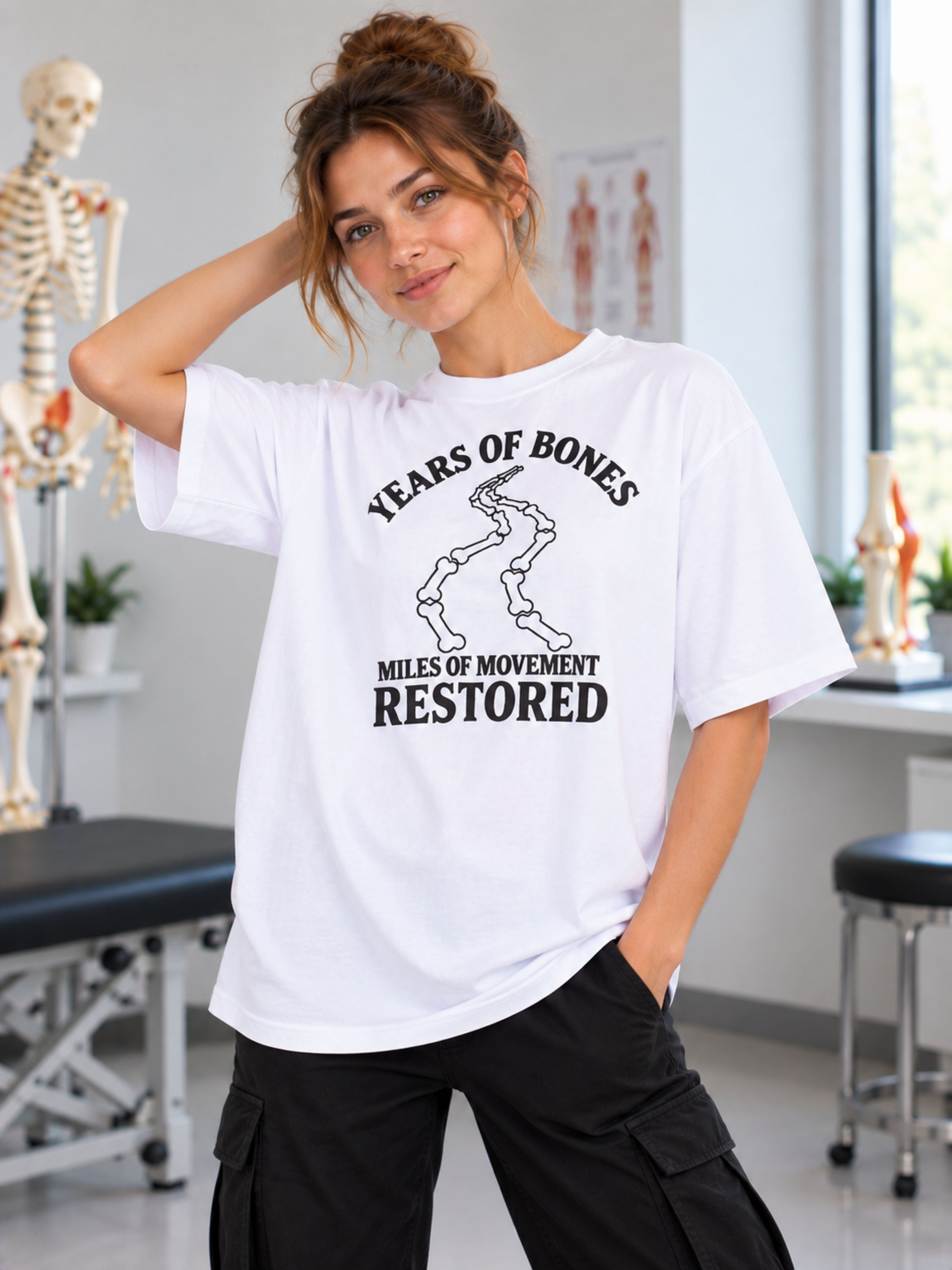 Orthopedician | Years of Bones, Miles of Movement Restored. | Oversized fit Tshirt