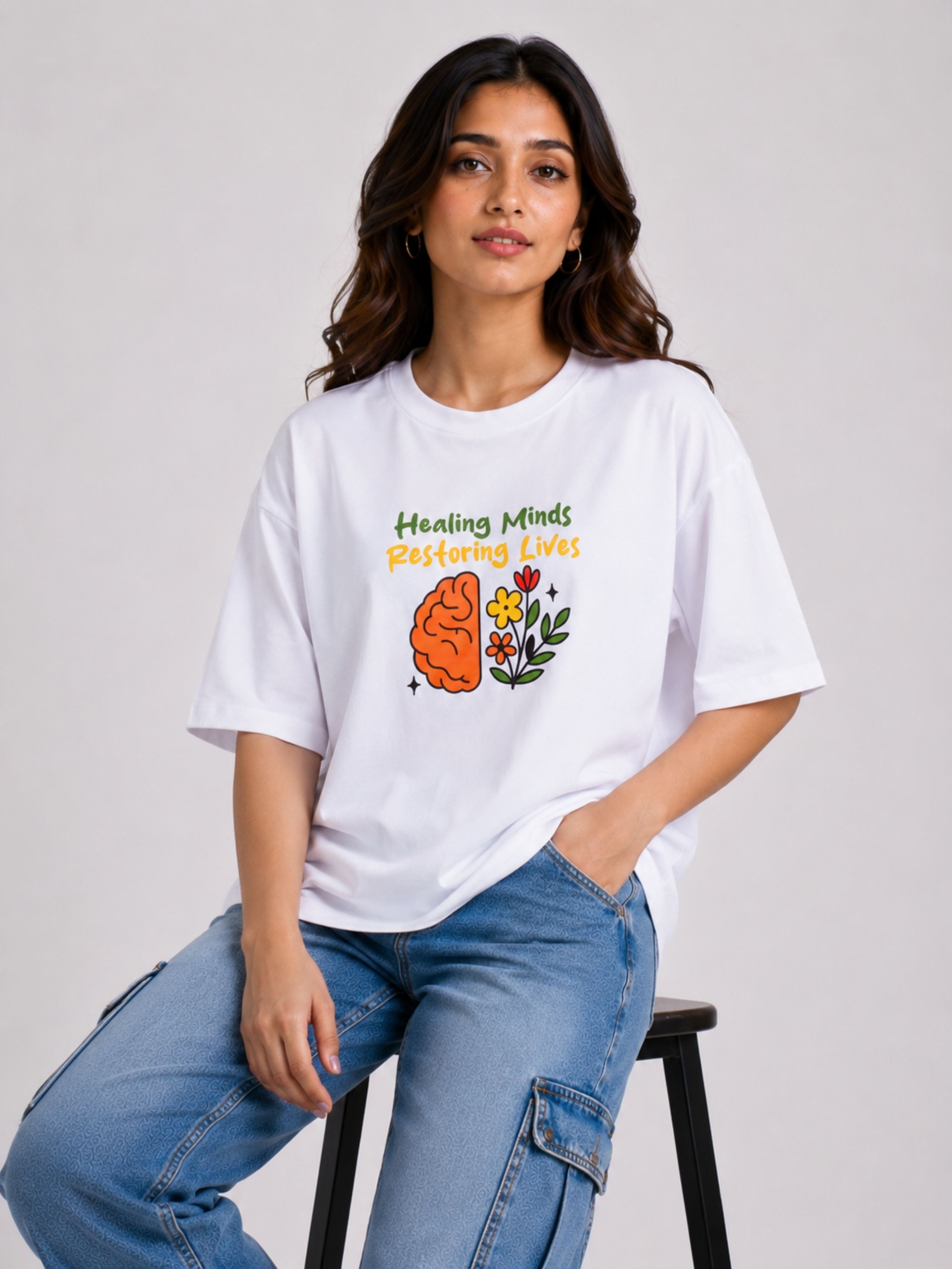 Psychiatrist  | Healing Minds. Restoring Lives | Oversized Trendy T-shirt For Women