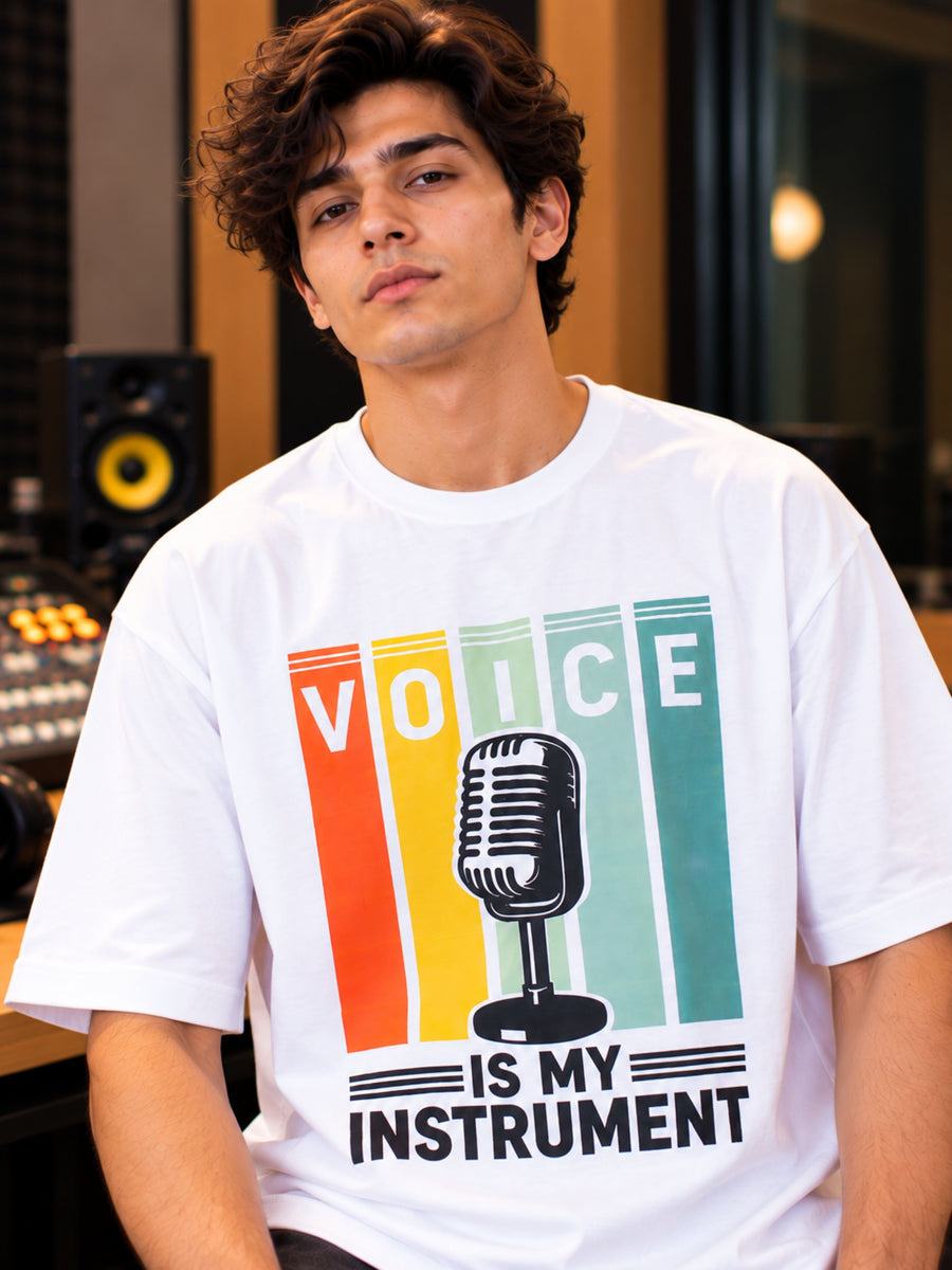 Radio Jockey | Voice Is My Instrument | Oversized Tshirt For Men