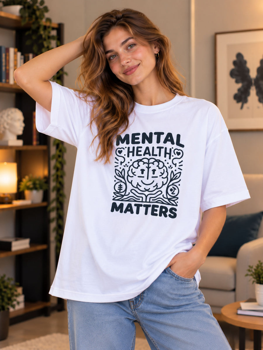 Psychiatrist  | Mental Health Matters | Oversized fit Tshirt For Women
