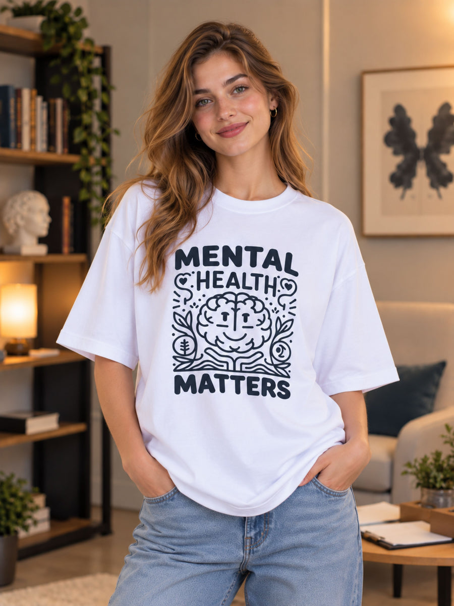 Psychiatrist  | Mental Health Matters | Oversized fit Tshirt For Women