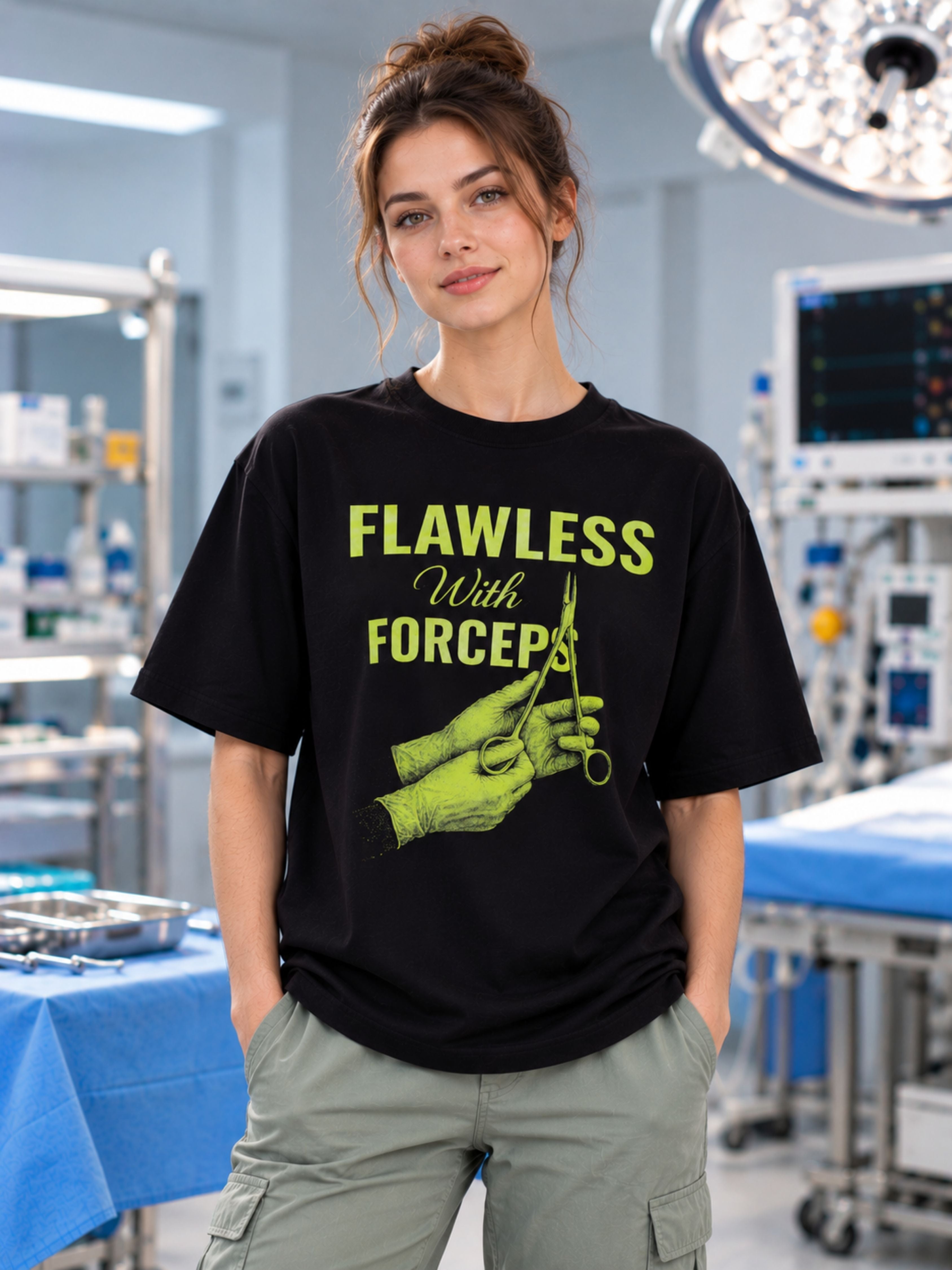 Surgeon | Flawless With Forceps | Oversized T-Shirt For Women