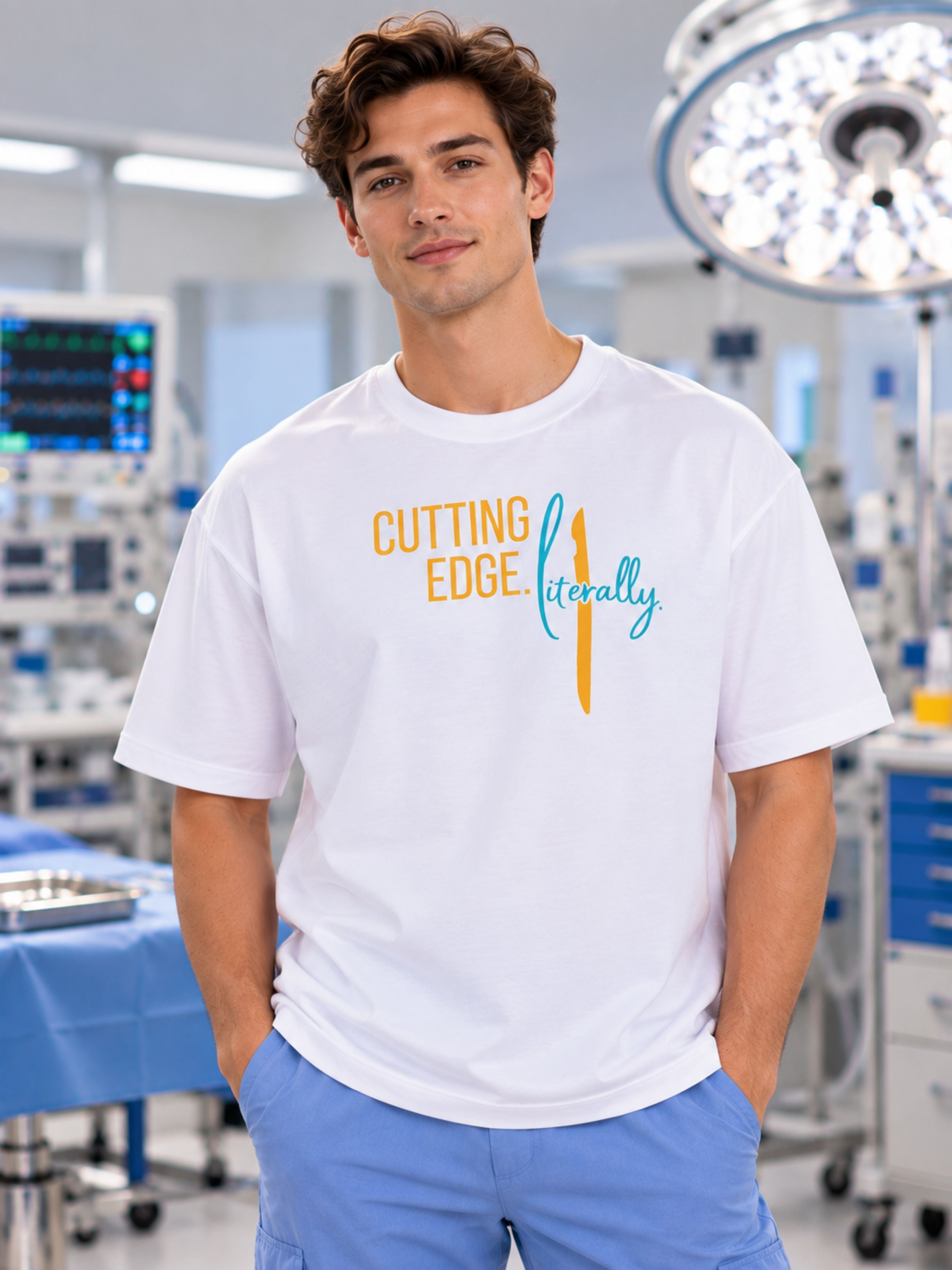 Surgeon | Cutting Edge. Literally | Oversized T-Shirt For Men