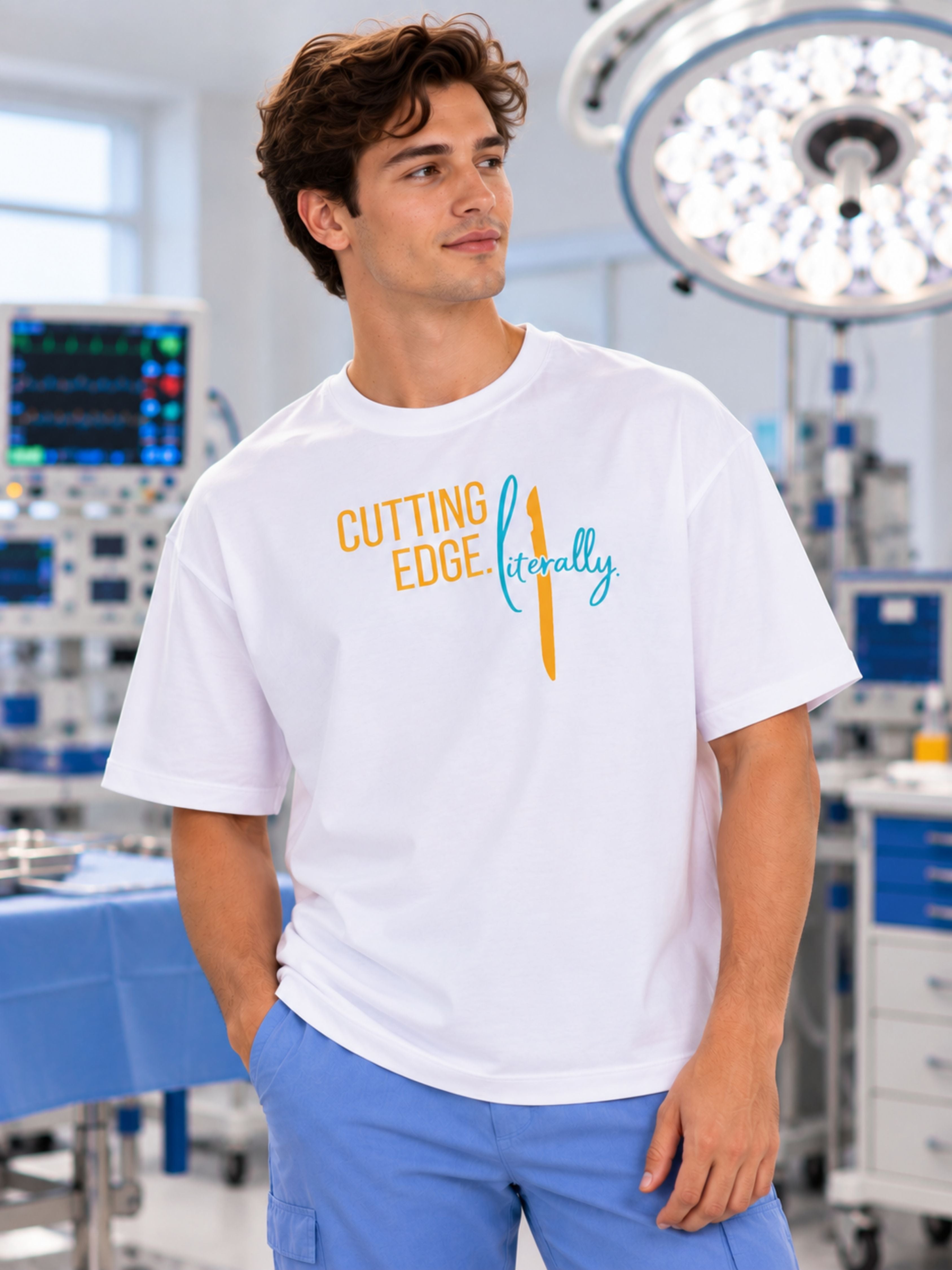 Surgeon | Cutting Edge. Literally | Oversized T-Shirt For Men