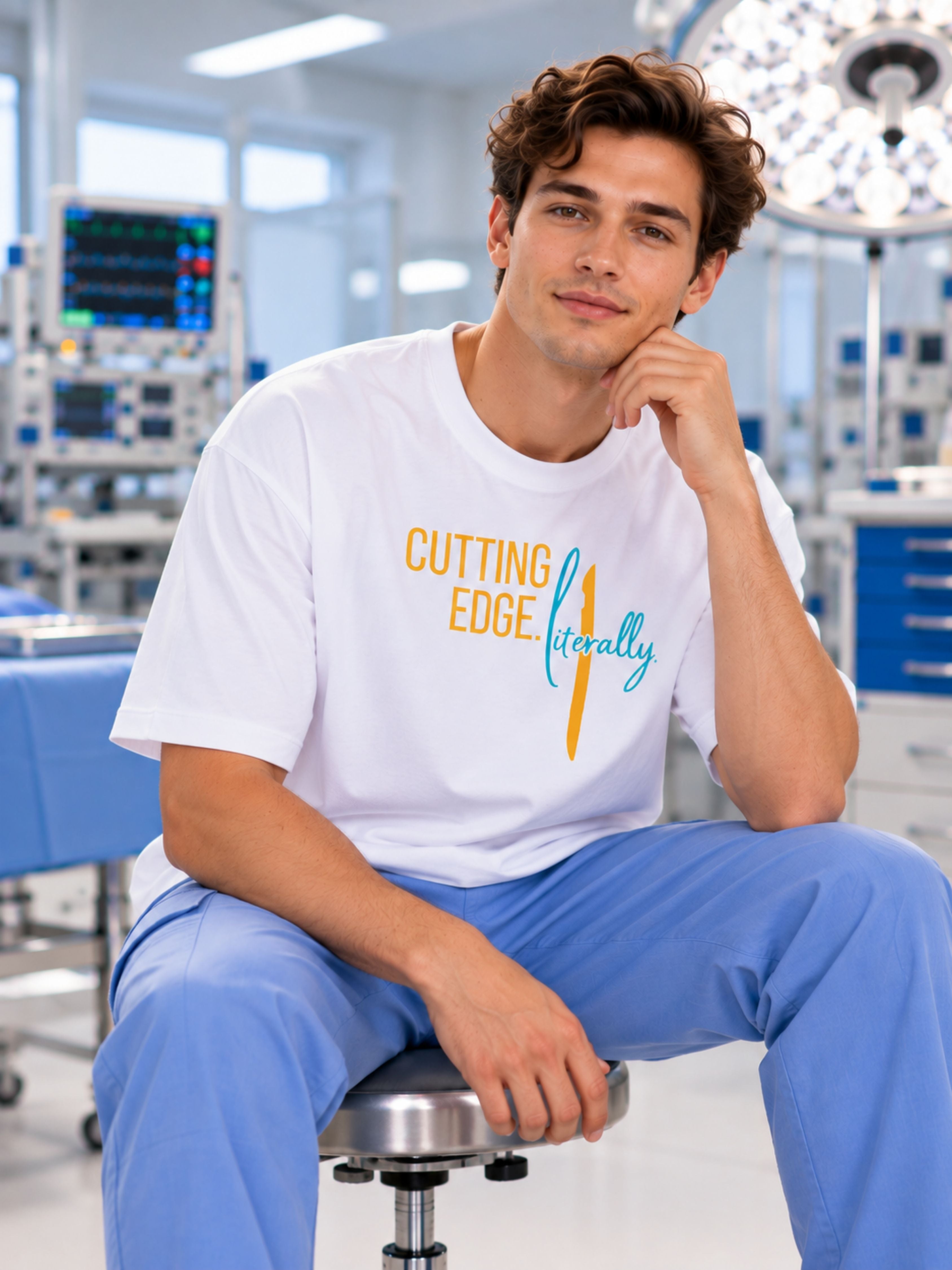Surgeon | Cutting Edge. Literally | Oversized T-Shirt For Men