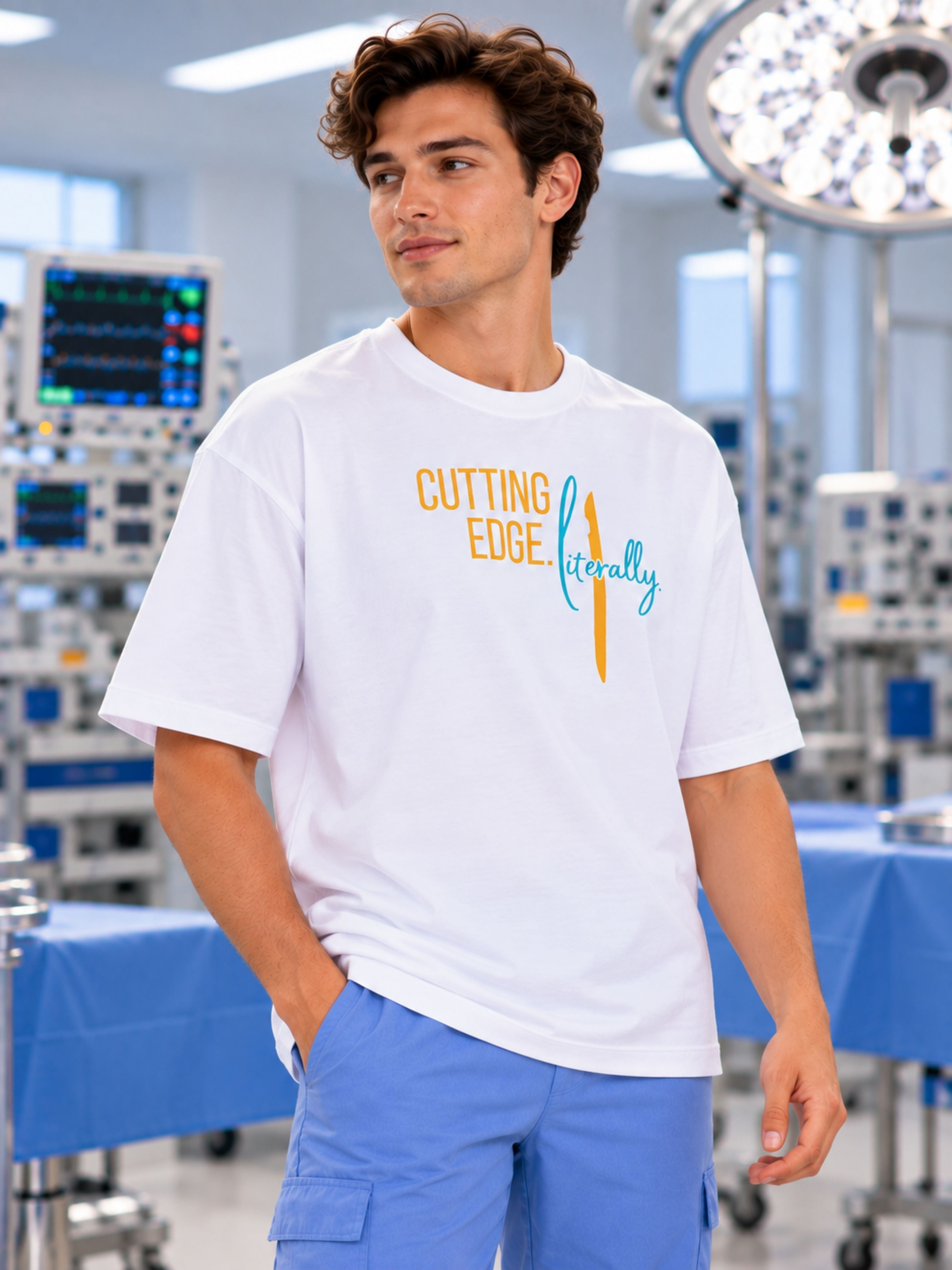 Surgeon | Cutting Edge. Literally | Oversized T-Shirt For Men