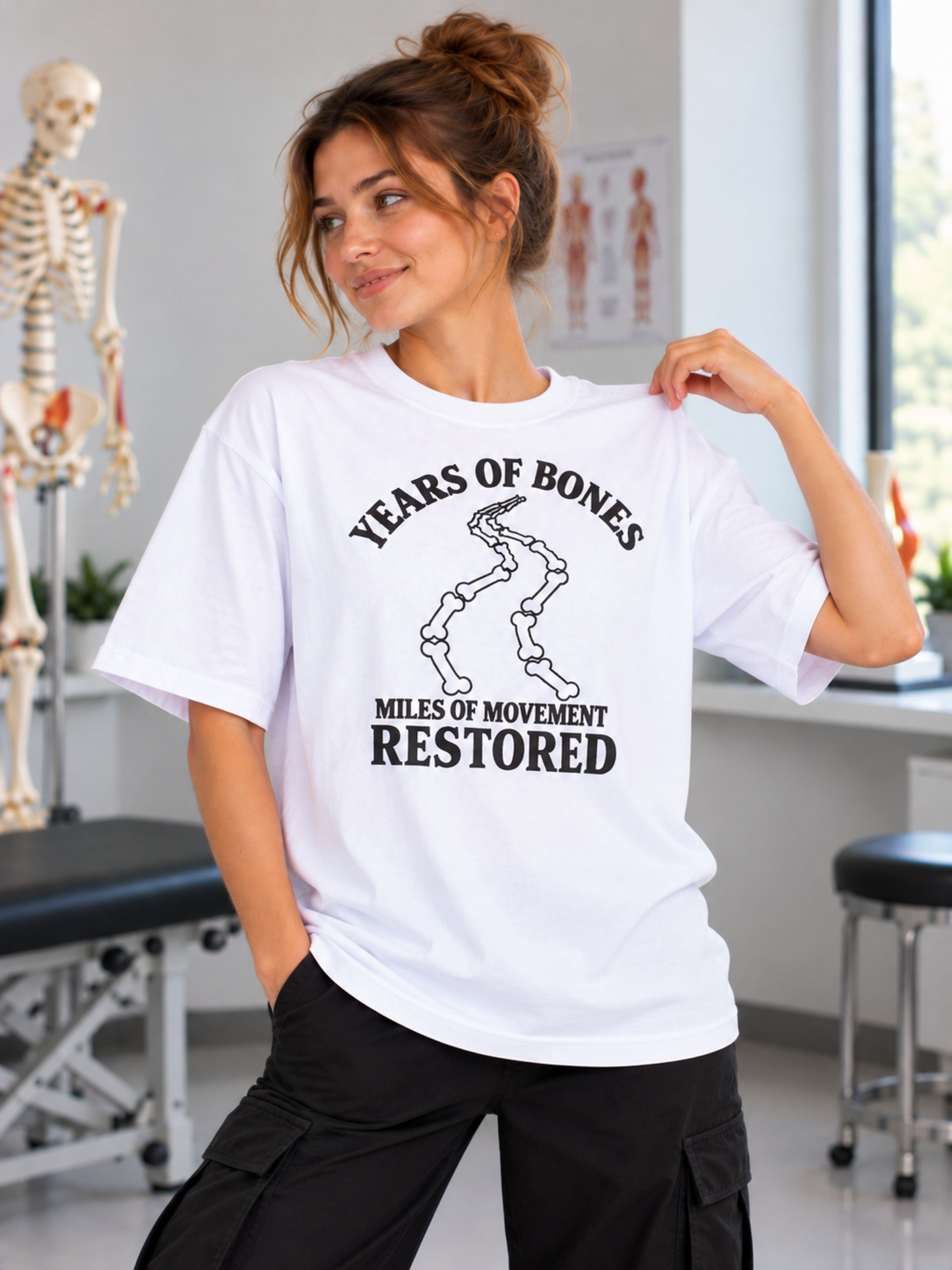 Orthopedician | Years of Bones, Miles of Movement Restored. | Oversized fit Tshirt