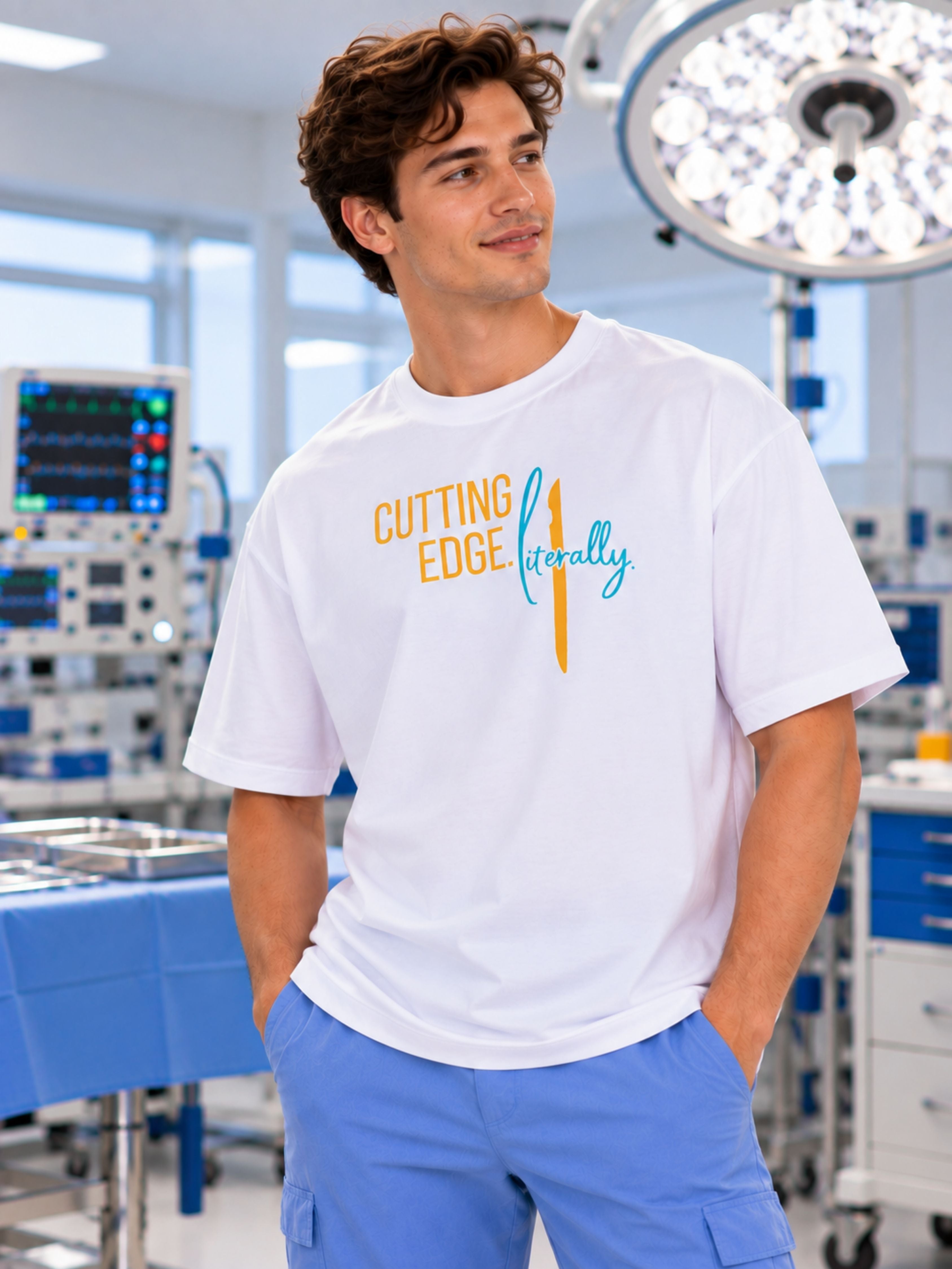 Surgeon | Cutting Edge. Literally | Oversized T-Shirt For Men