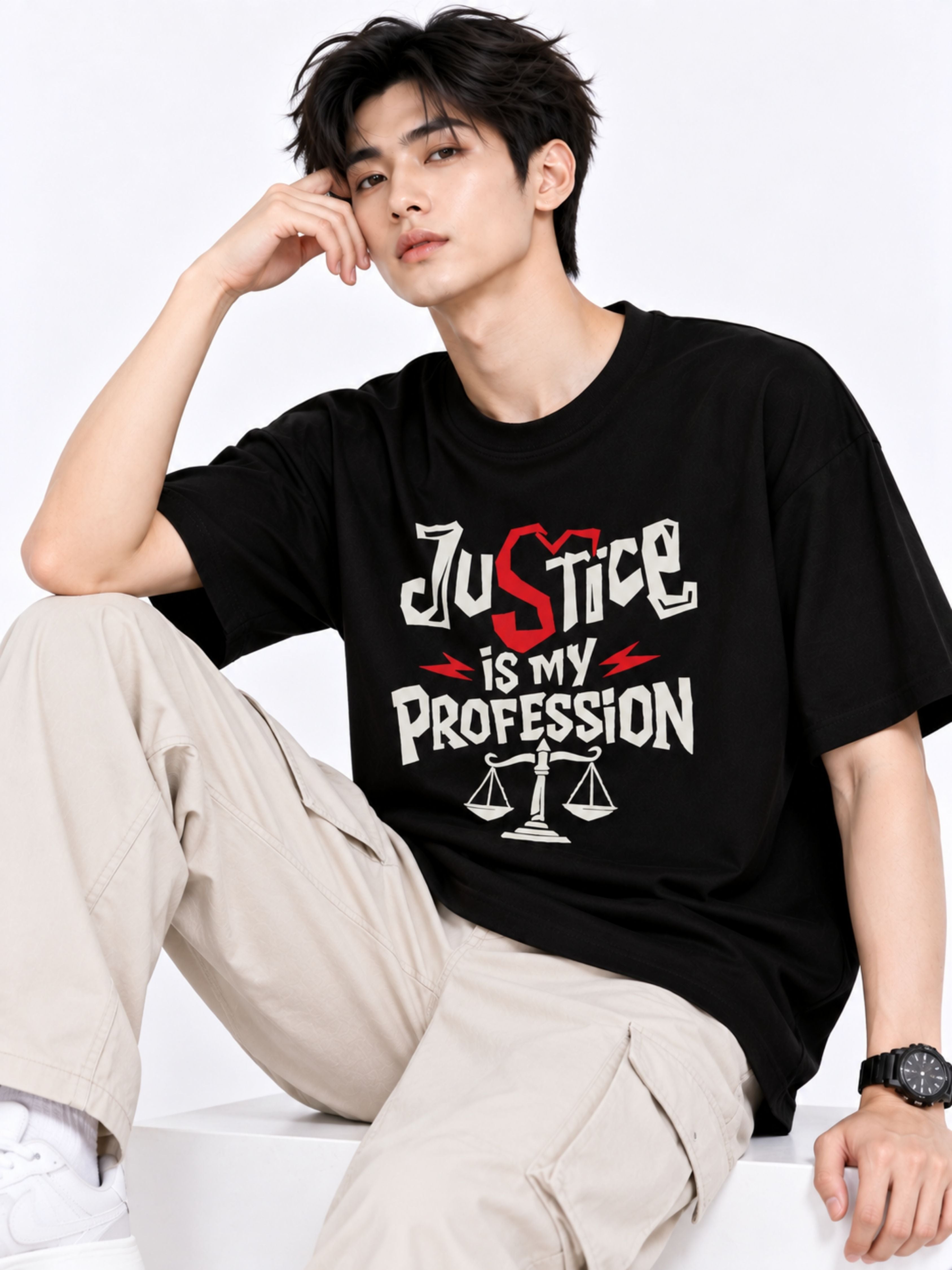 Lawyer | Justice Is My Profession | Oversized Designer T-Shirt For Men