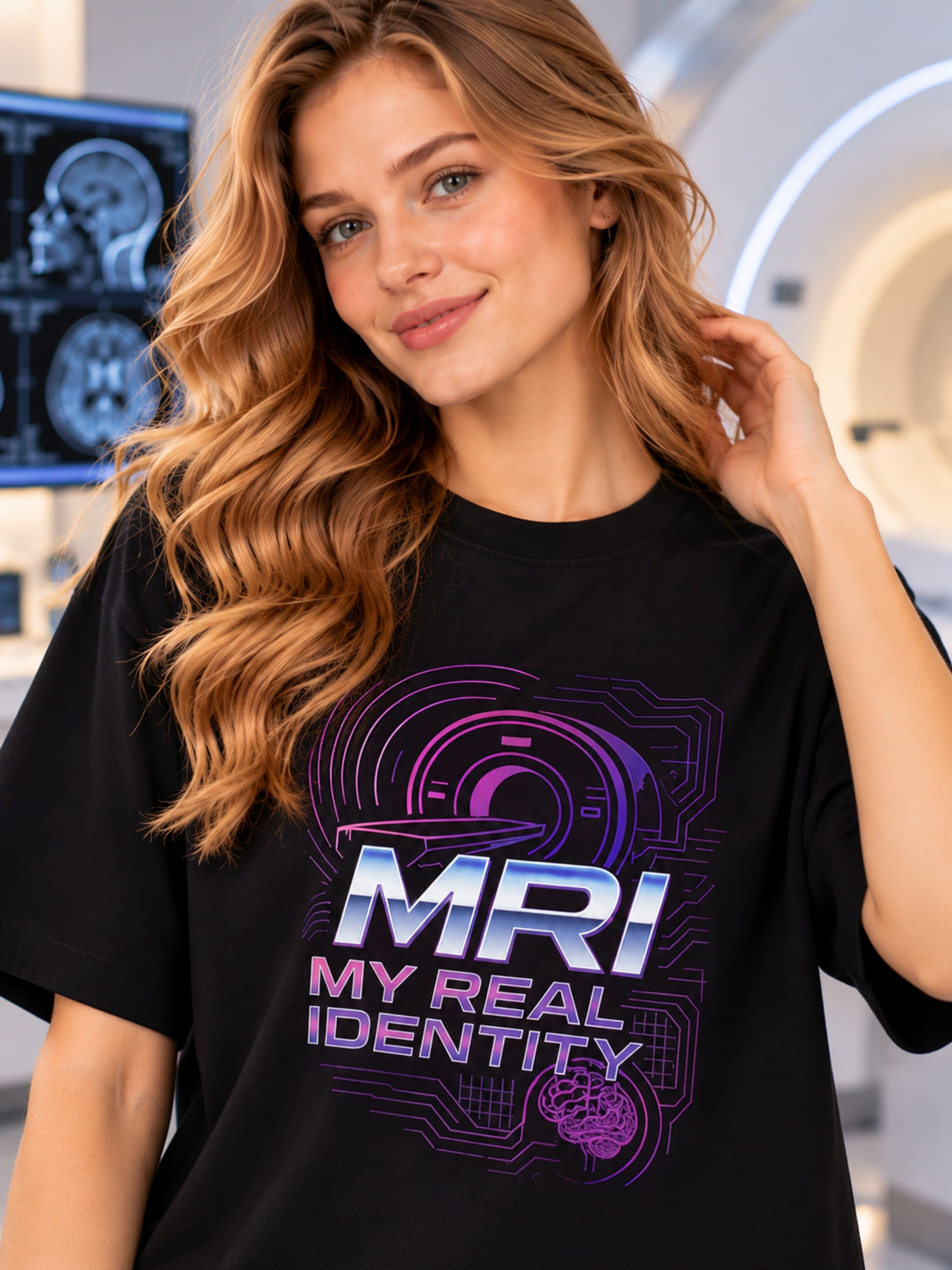 Radiologist | MRI: My Real Identity | Oversized Printed T shirts For Women