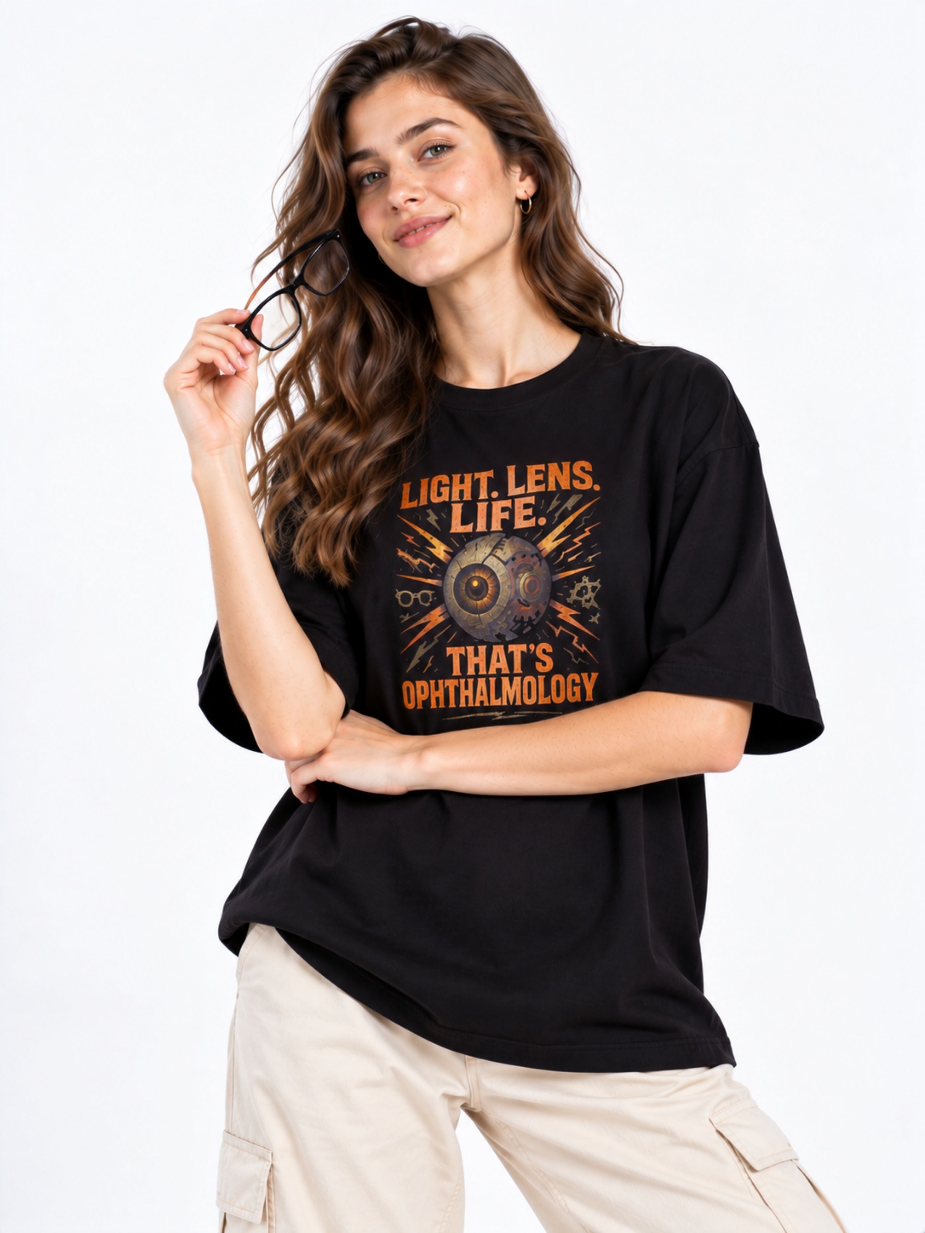Opthalmologist | Light. Lens. Life. That's Ophthalmology | Oversized T-shirt For Women