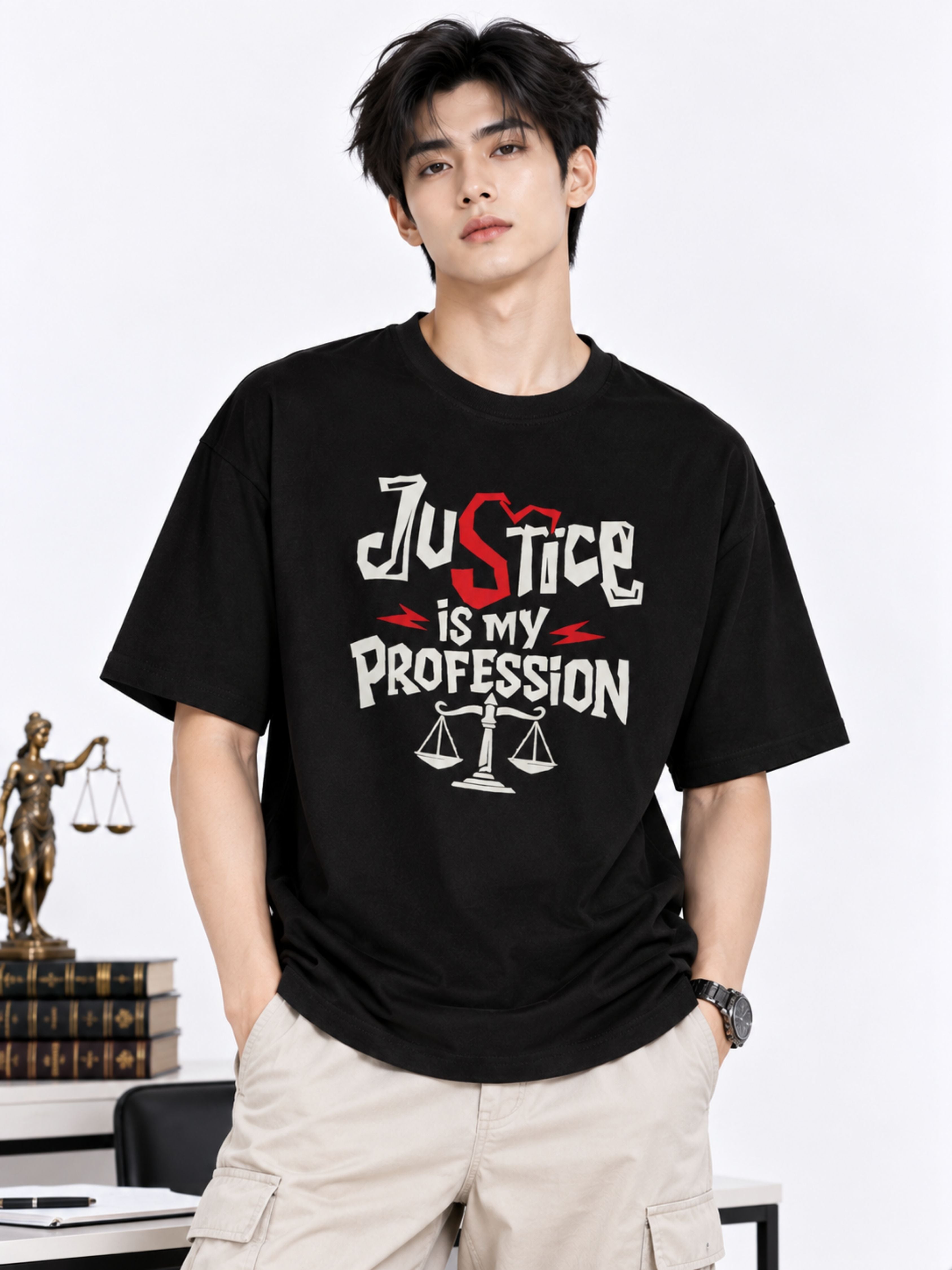 Lawyer | Justice Is My Profession | Oversized Designer T-Shirt For Men