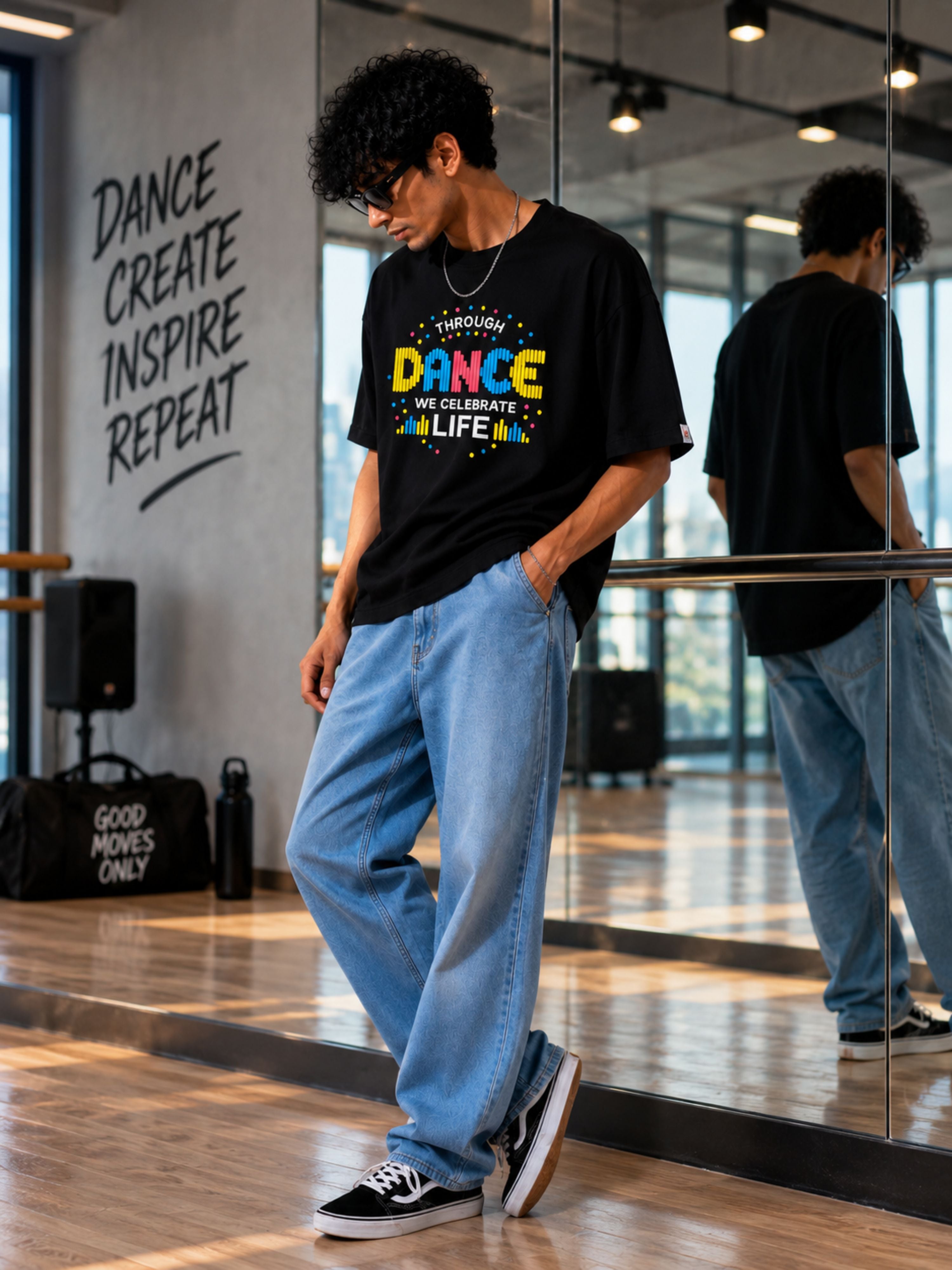 Dancer | Through Dance We Celebrate Life | Oversized T-shirt For Men