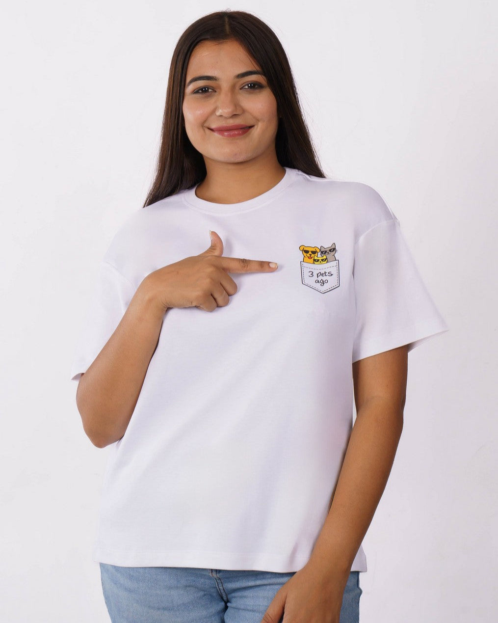 3 Pets Ago Pet Parent Oversized T-shirt For Women 1