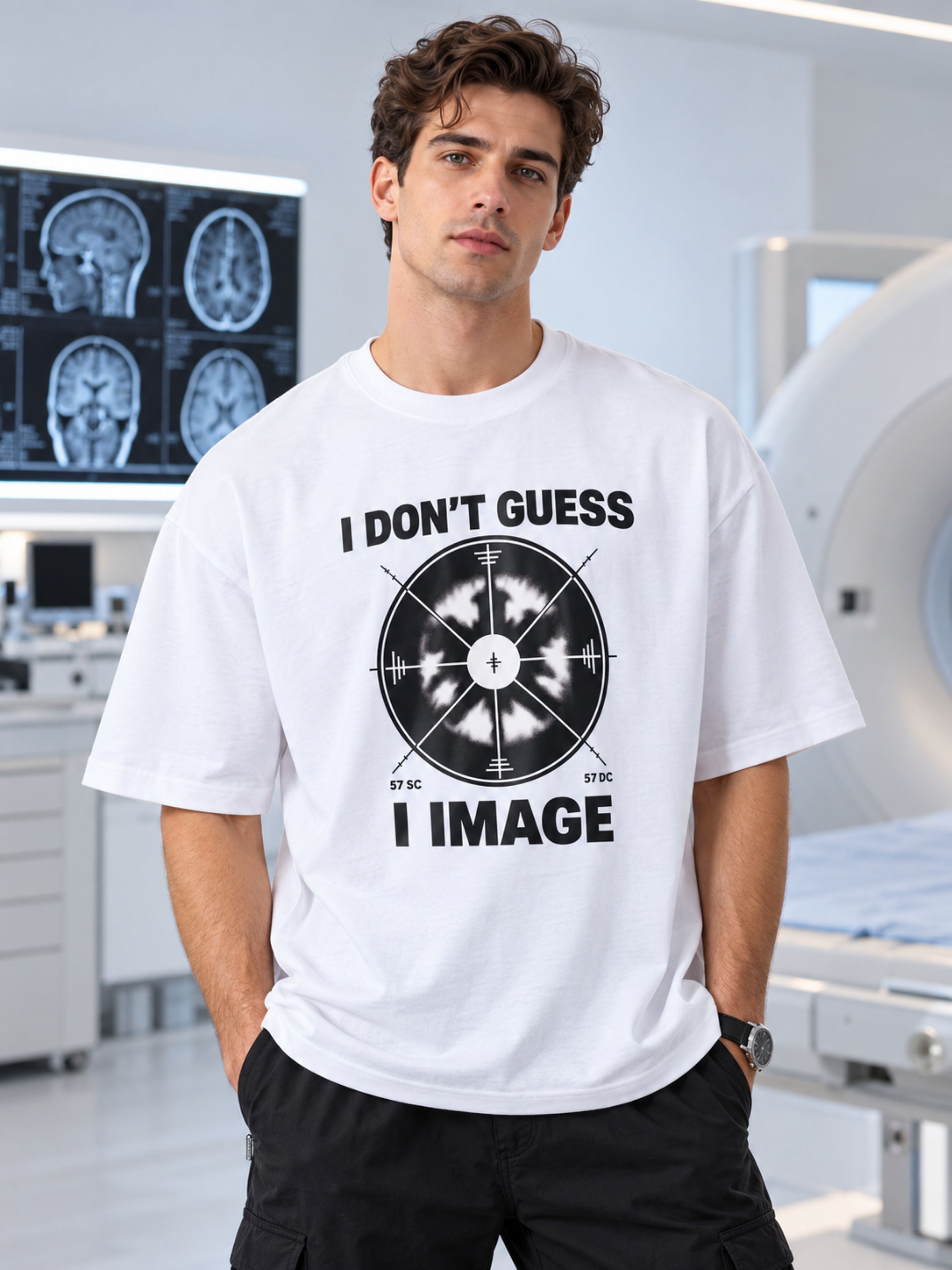 Radiologist | I Don't Guess - I Image | Oversized Printed T Shirts For Men