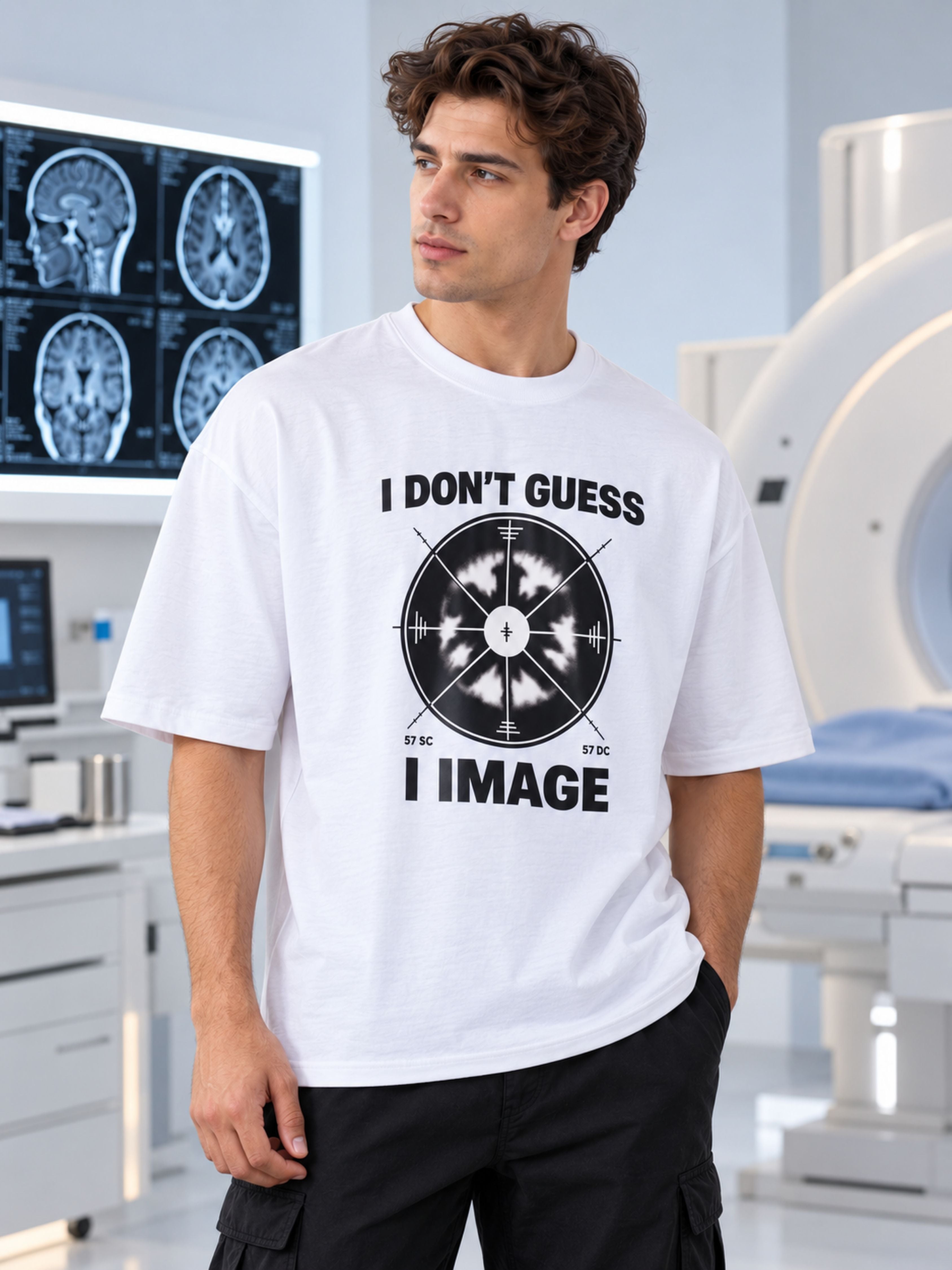 Radiologist | I Don't Guess - I Image | Oversized Printed T Shirts For Men