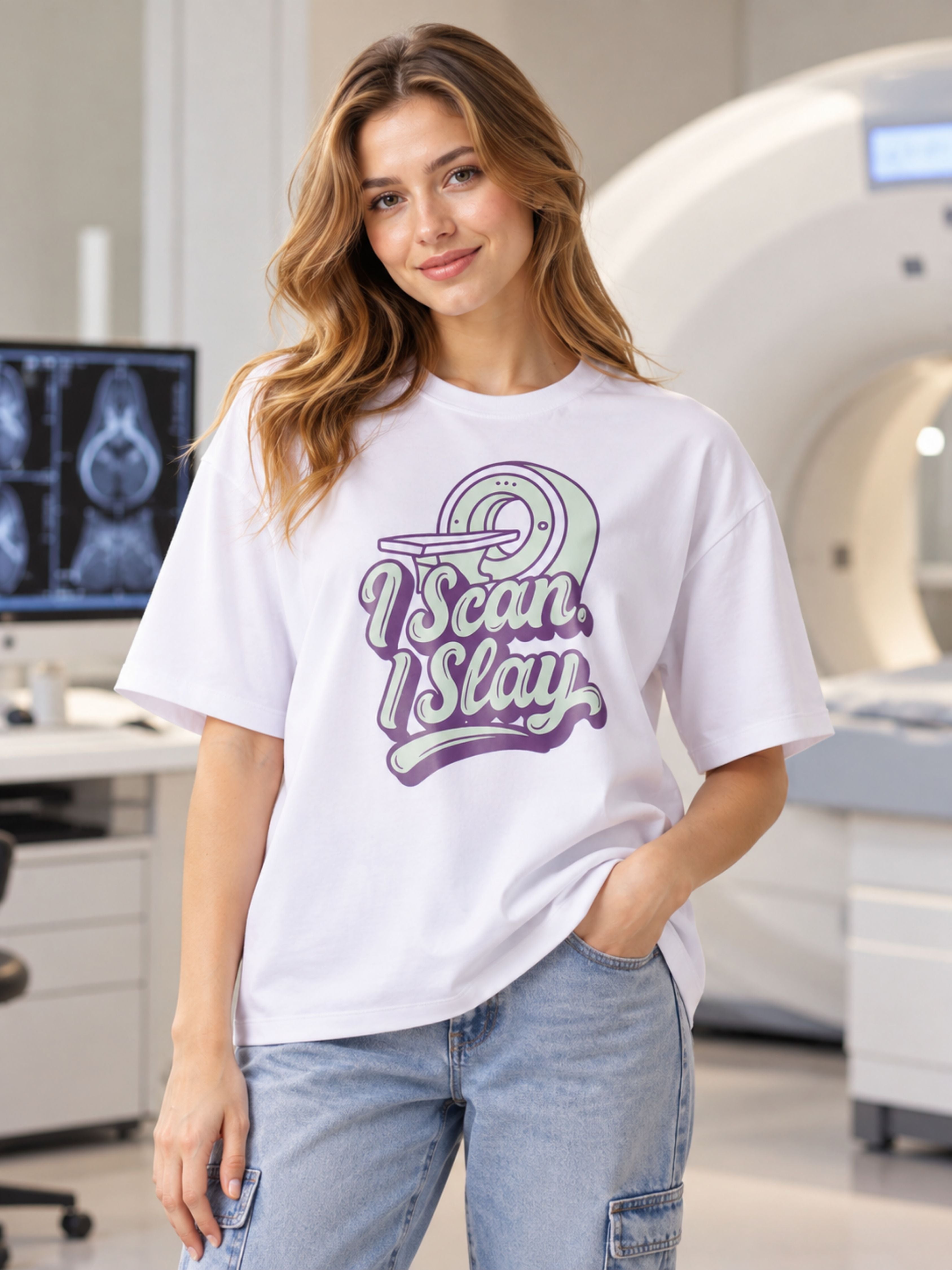 Radiologist | I Scan. I Slay | Oversized Tshirt For Women
