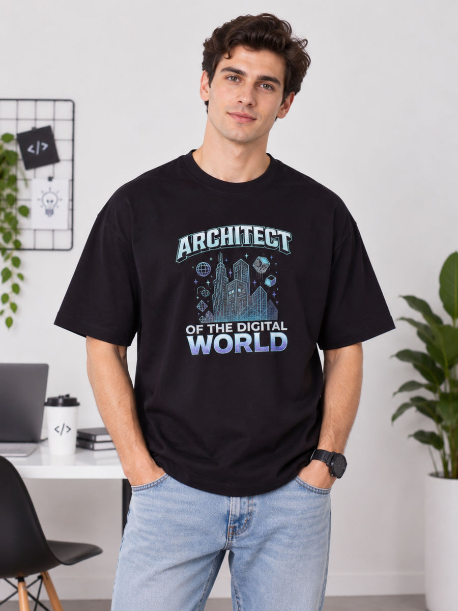 App Developer | Architect Of The Digital World | Oversized Graphic Tshirt For Men