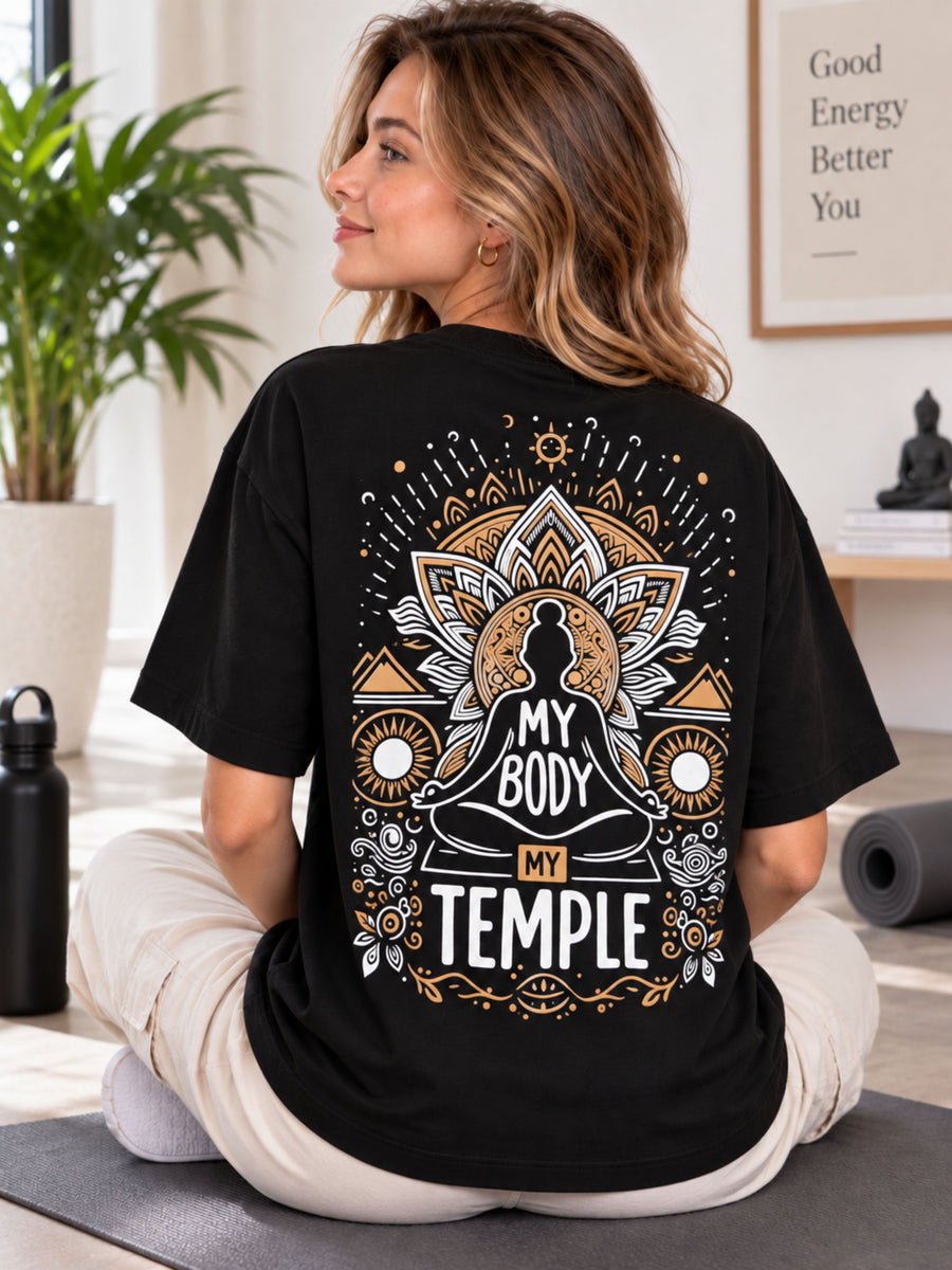 Yoga Instructor | My Body, My Temple | Oversized T-shirt For Women