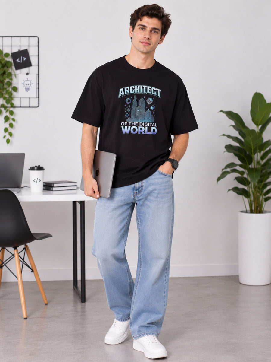 App Developer | Architect Of The Digital World | Oversized Graphic Tshirt For Men