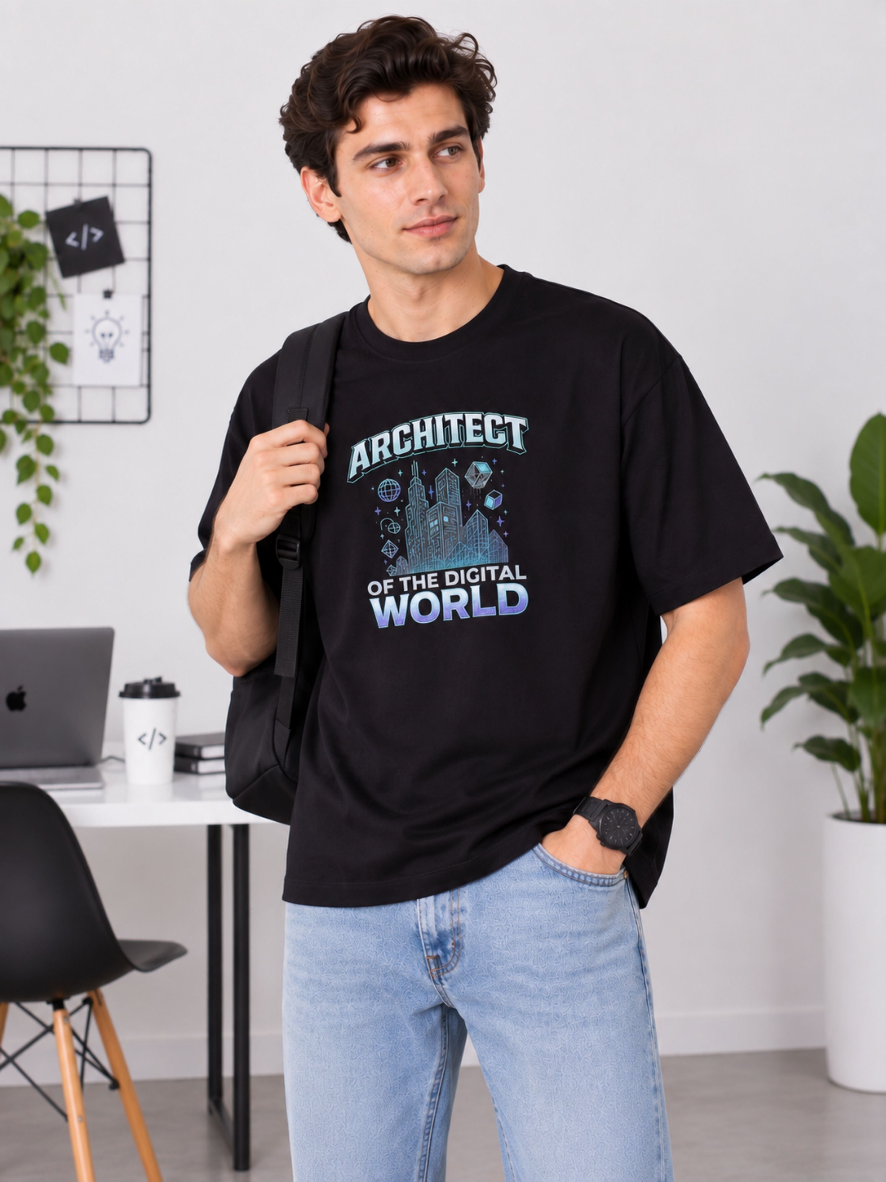 App Developer | Architect Of The Digital World | Oversized Graphic Tshirt For Men