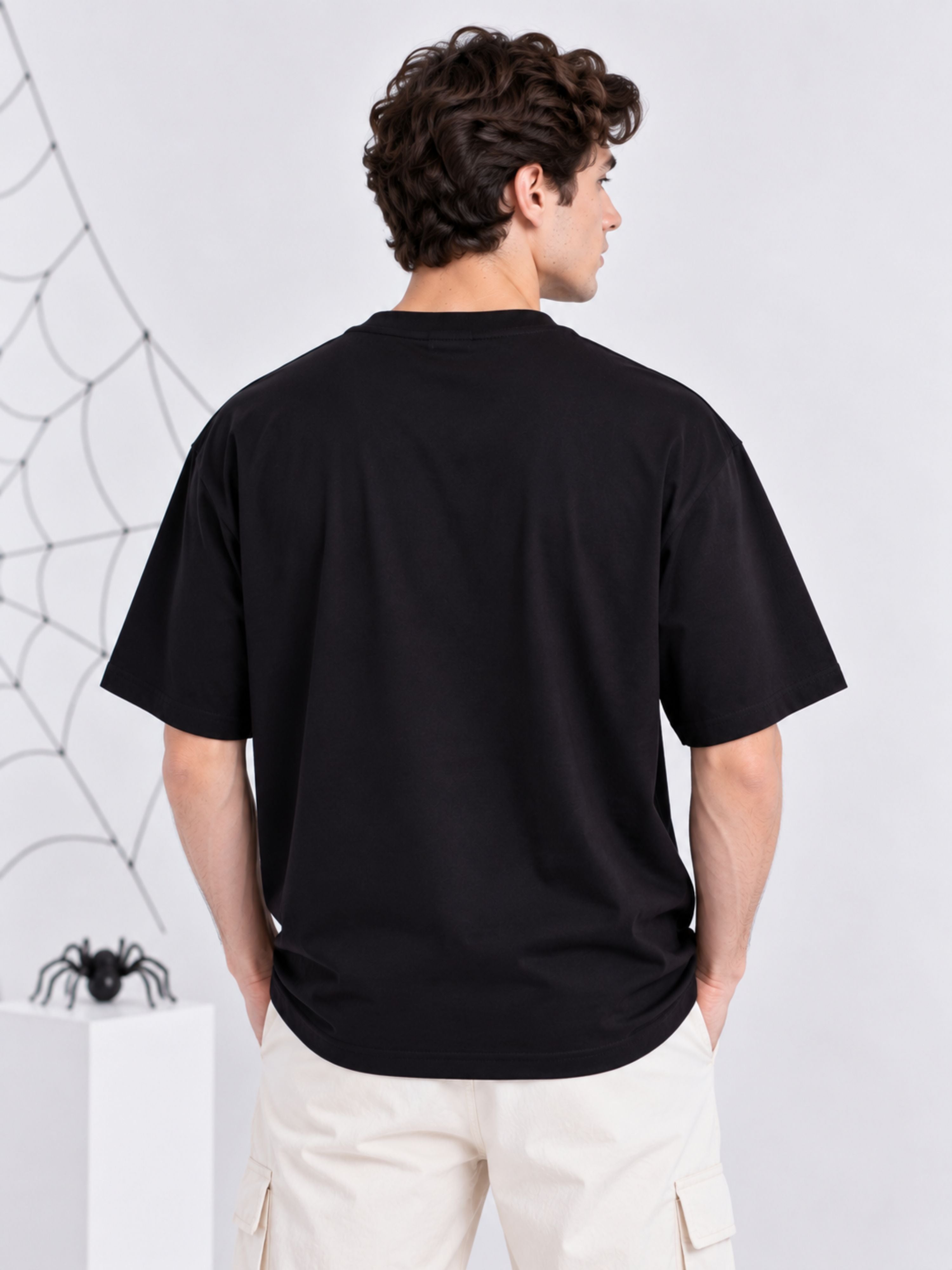 Stay Connected | Spider Animal Archetype Oversized T-Shirt For Men