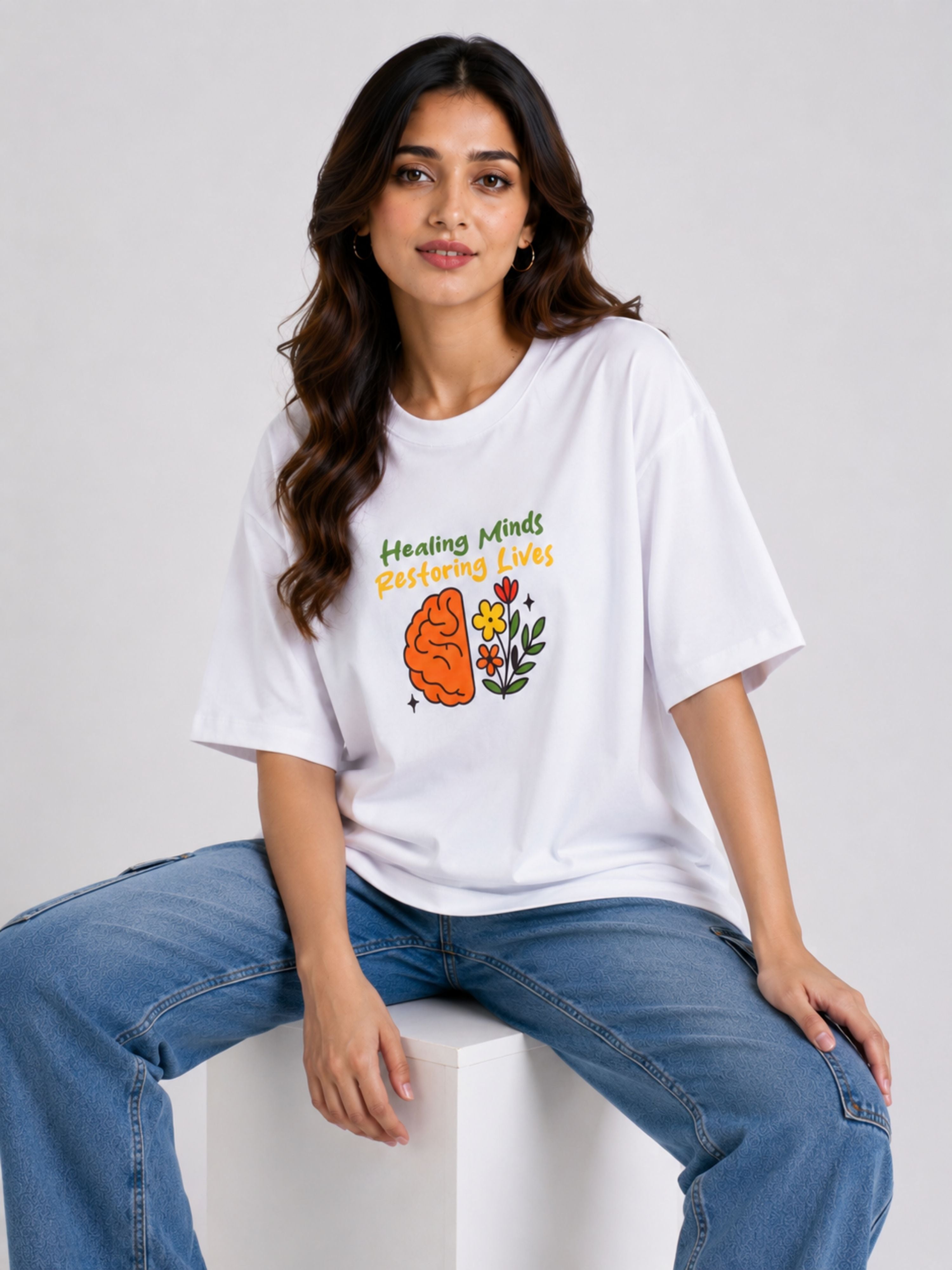 Psychiatrist  | Healing Minds. Restoring Lives | Oversized Trendy T-shirt For Women