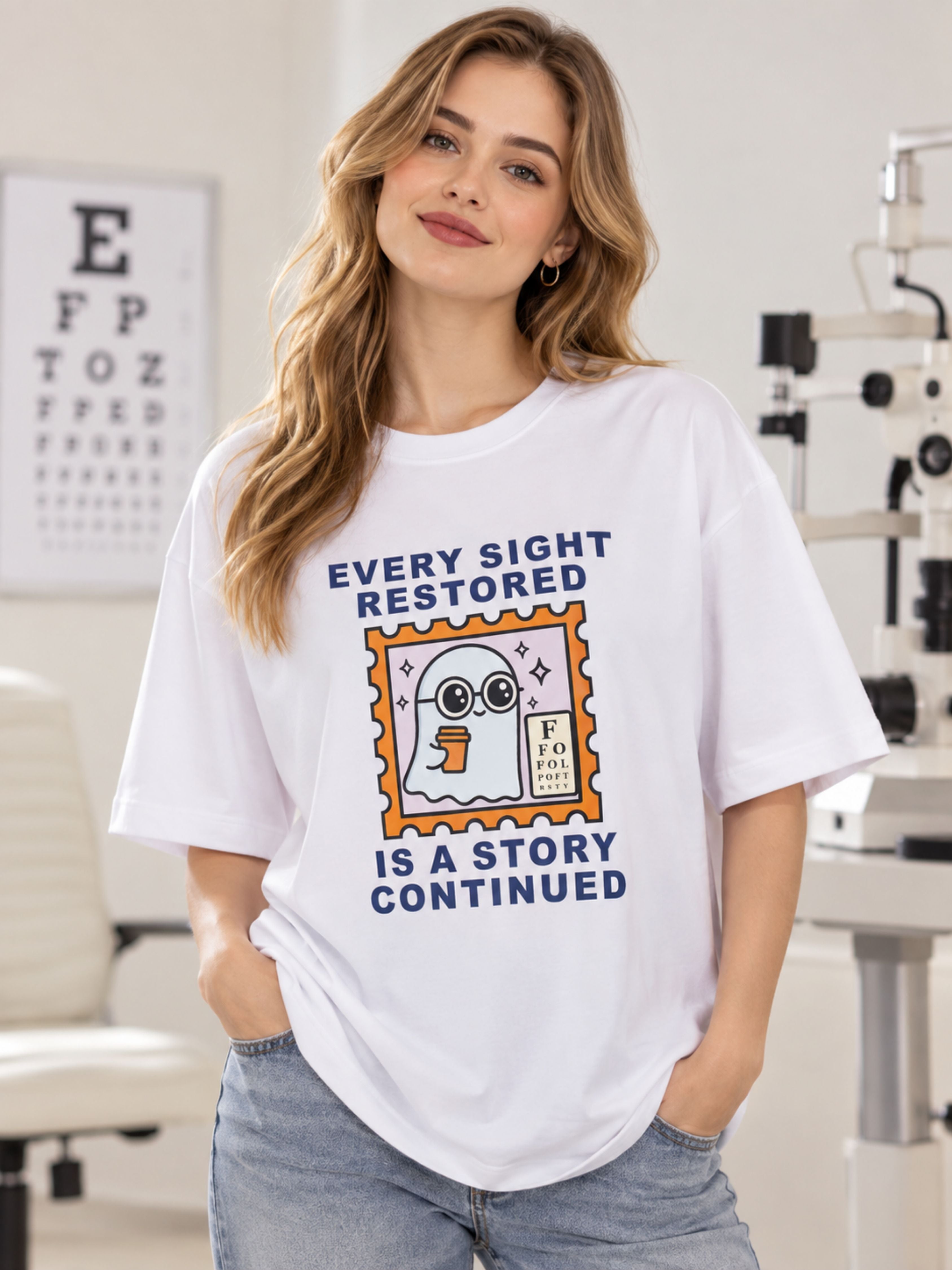 Opthalmologist | Every Sight Restored Is A Story Continued | Oversized T-Shirt For Women