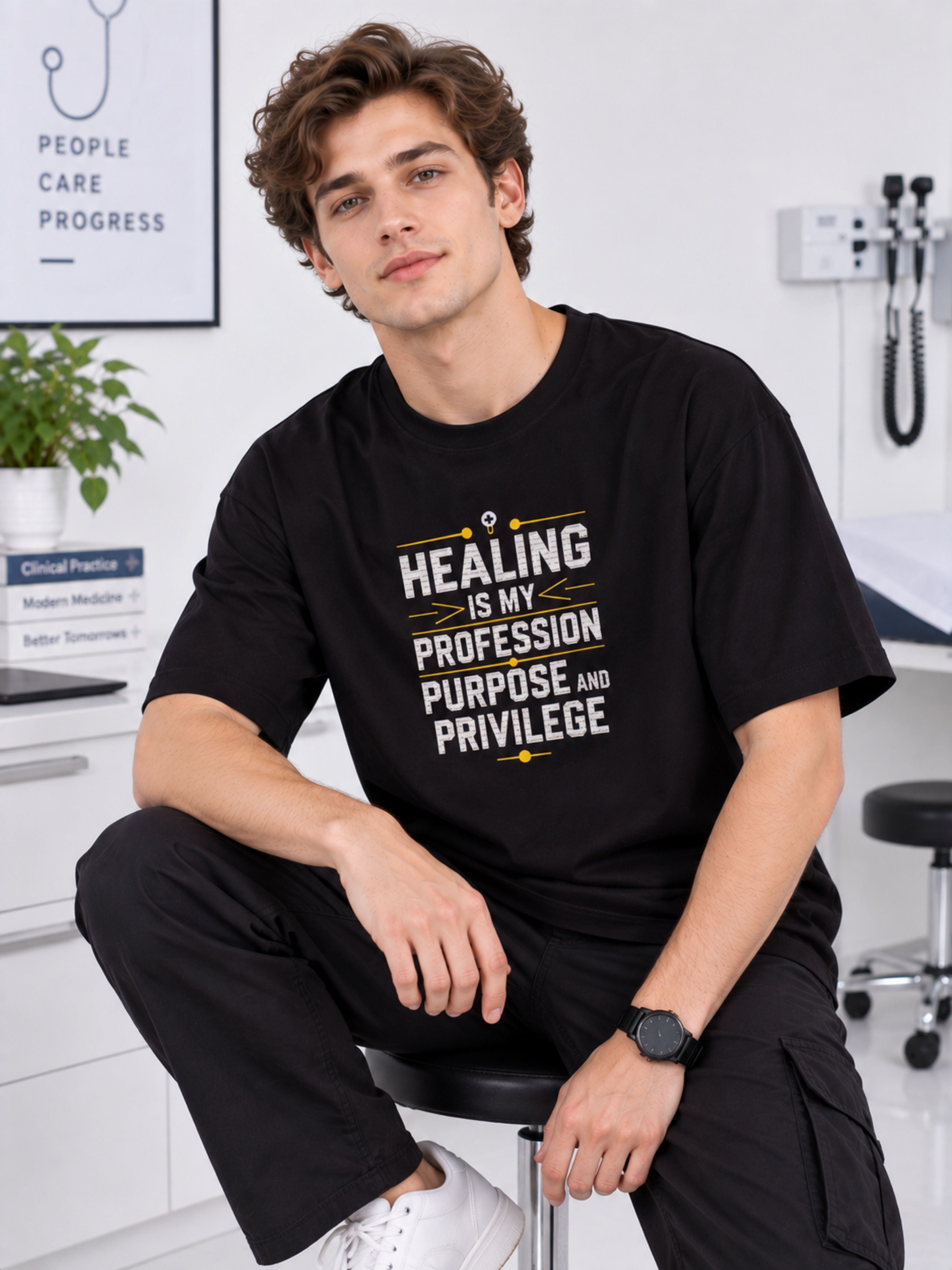 Doctor | Healing Is My Profession, Purpose & Priviledge | Oversized Tshirt For Men